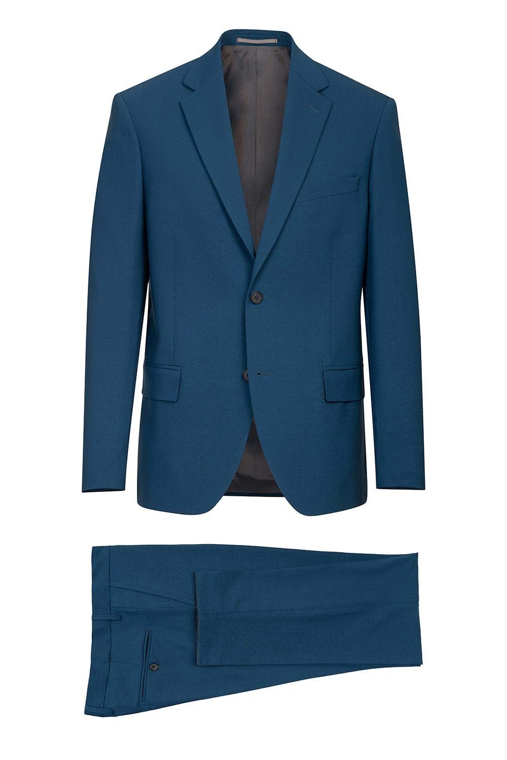 Costum slim conti albastru uni