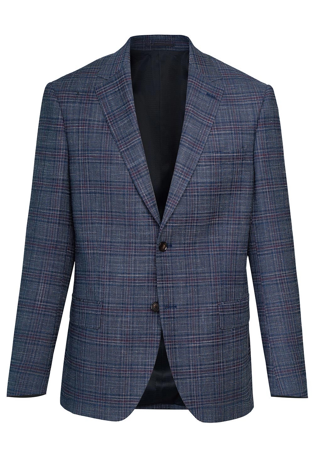 Sacou conti albastru in carouri