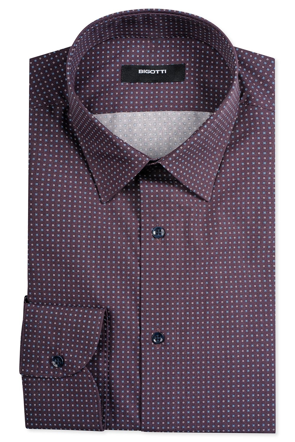 Camasa slim mov print geometric