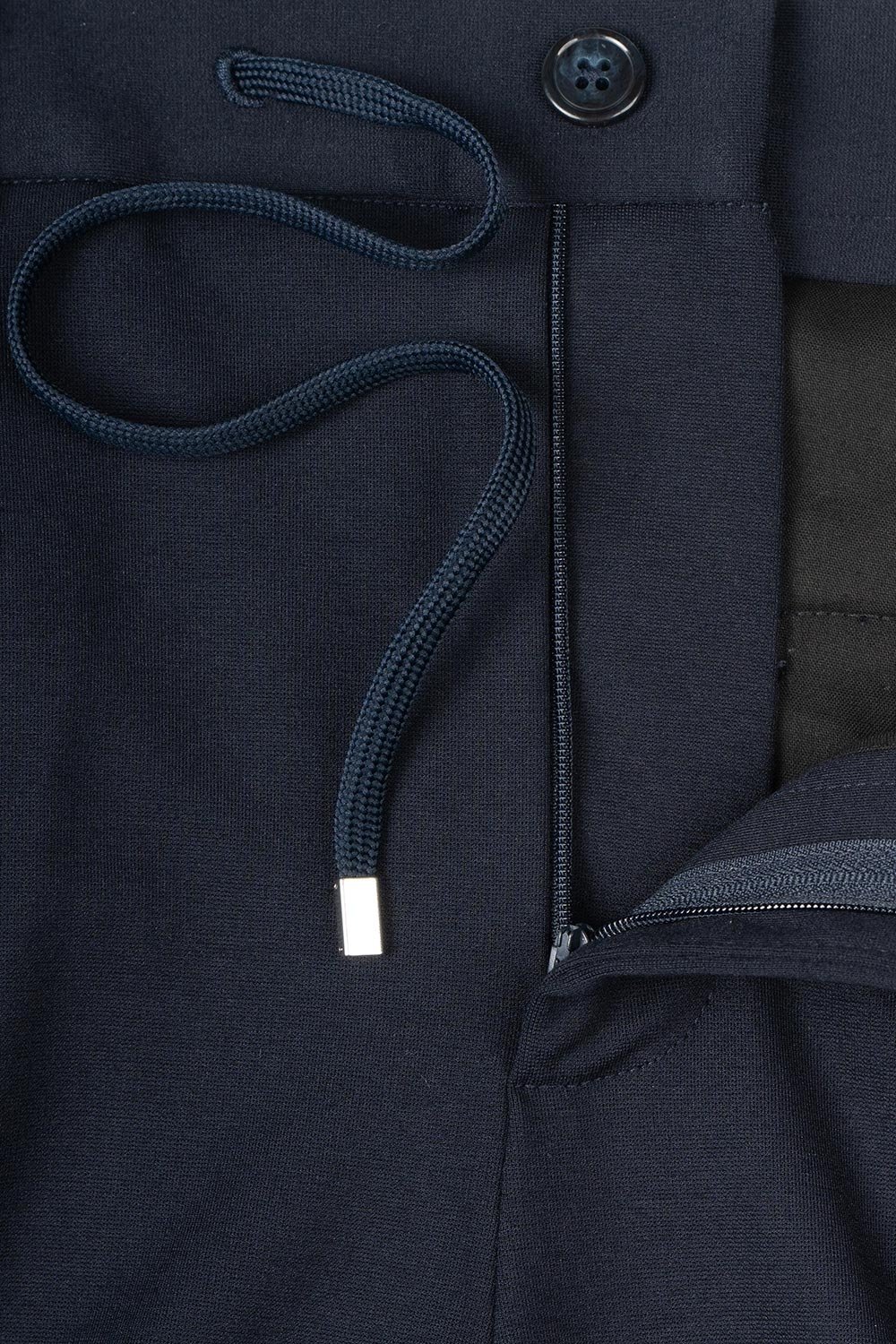 Pantaloni slim bleumarin uni