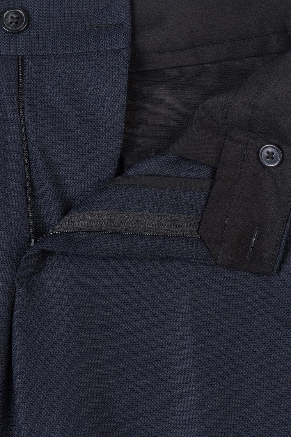 Pantaloni slim bleumarin uni