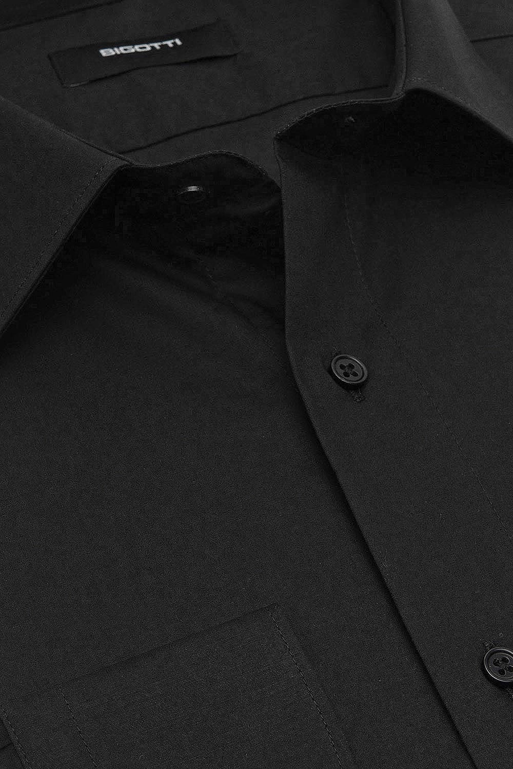 Camasa slim neagra uni