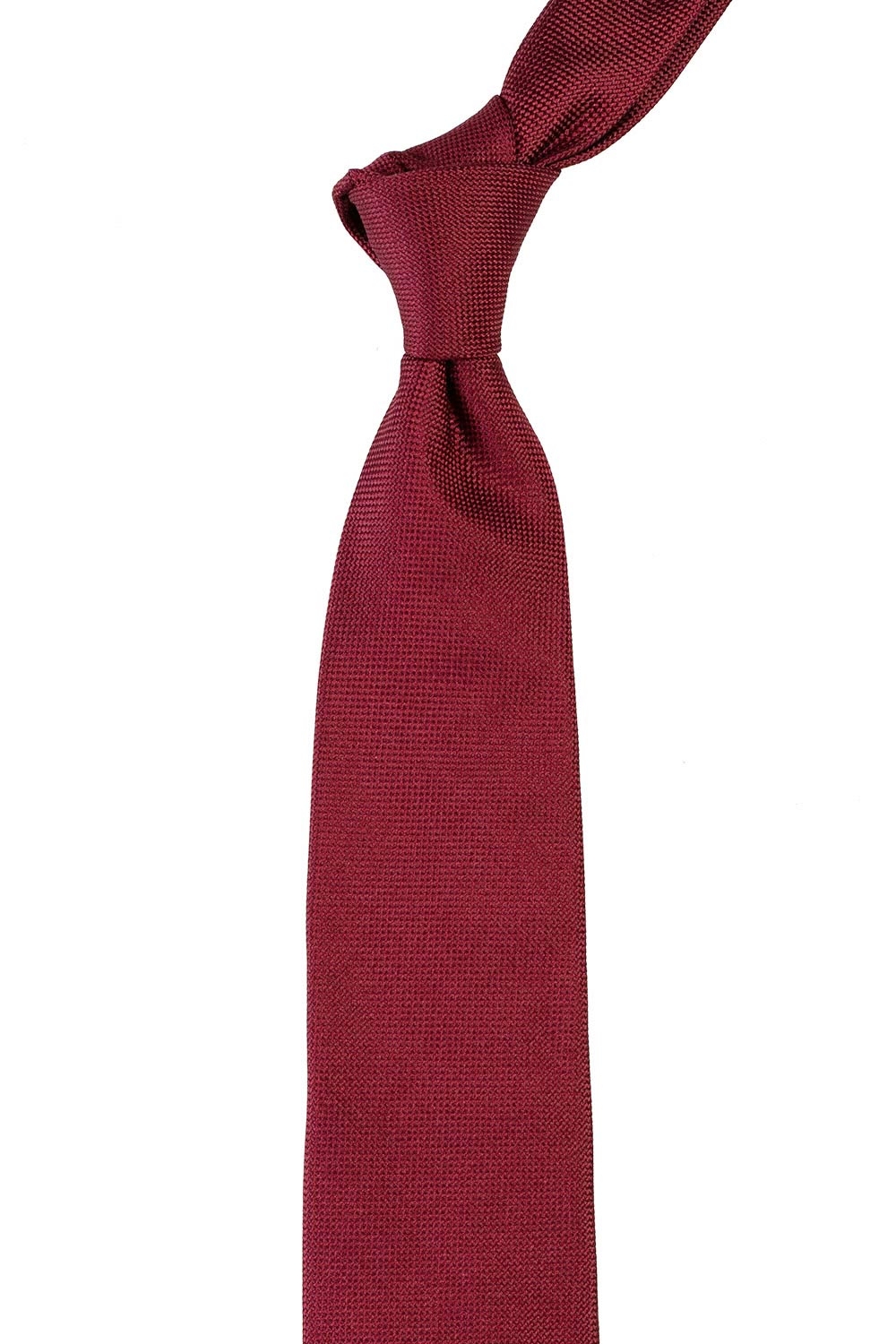 Cravata matase tesuta grena uni