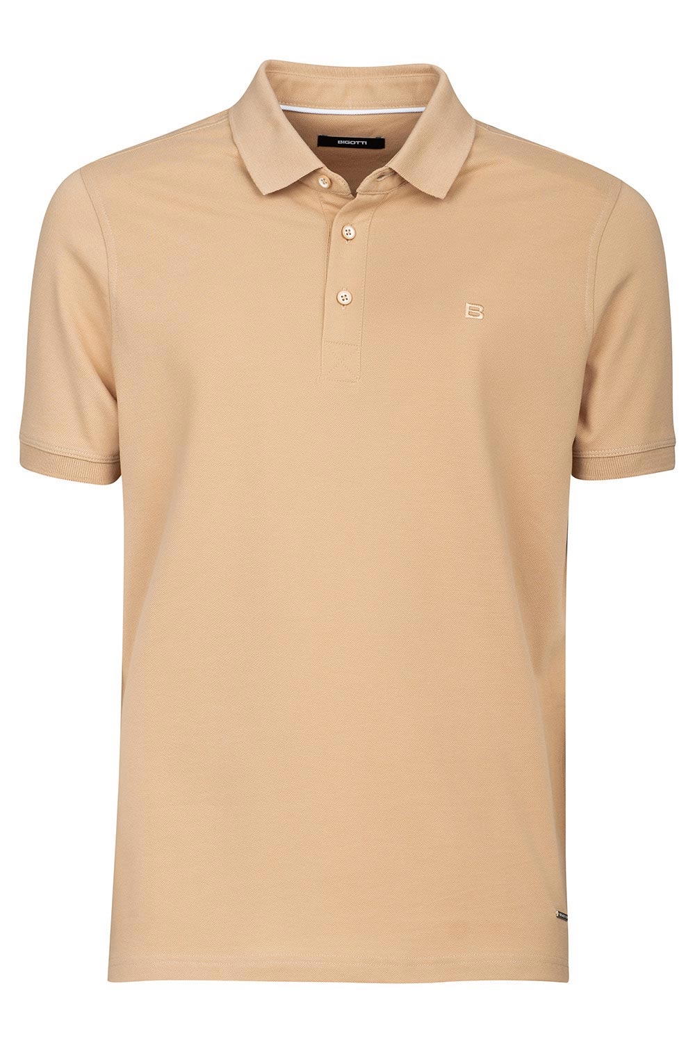Tricou polo slim bej uni