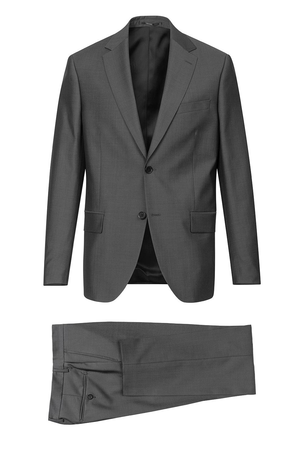 Costum slim conti gri uni