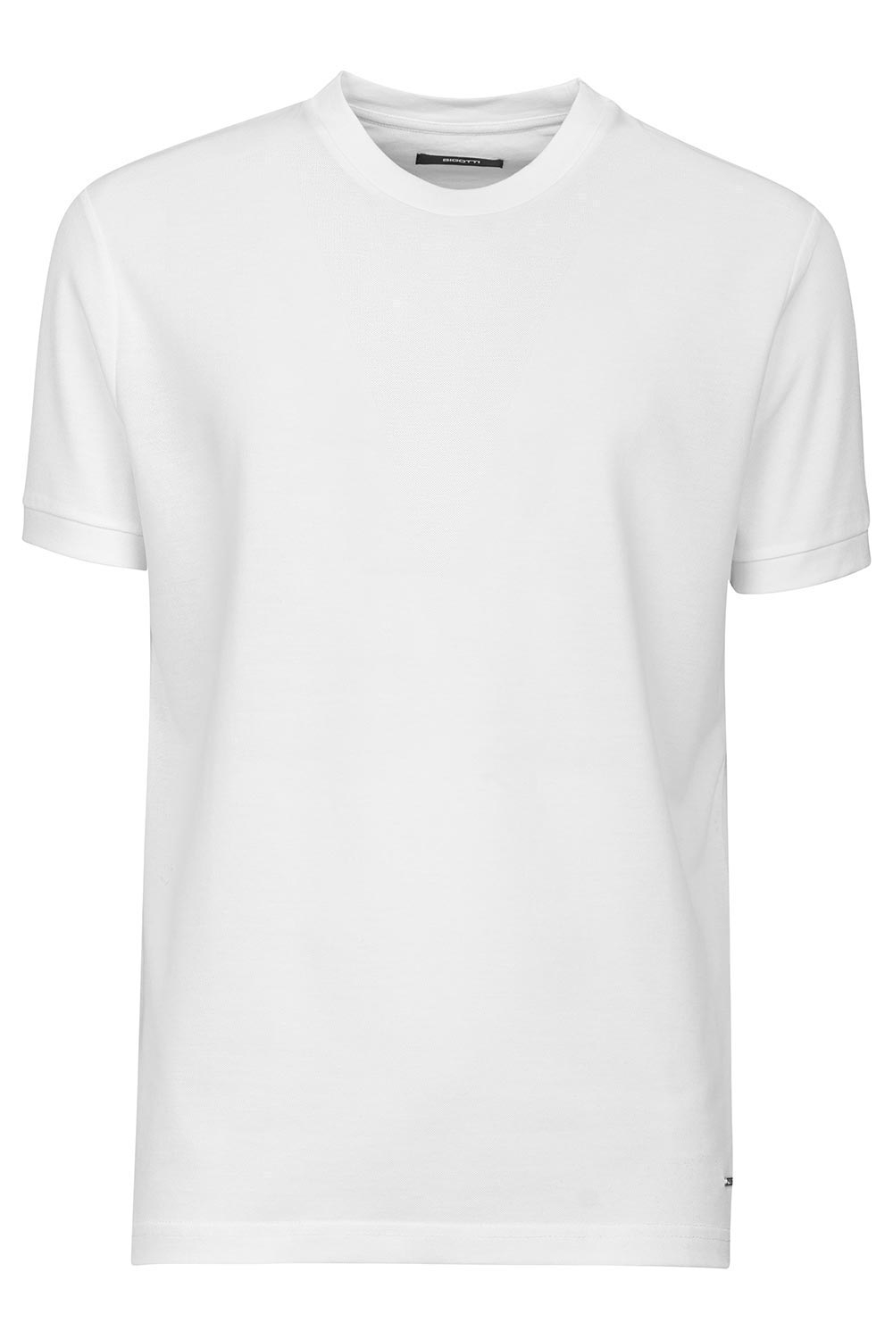 Tricou slim alb guler rotund