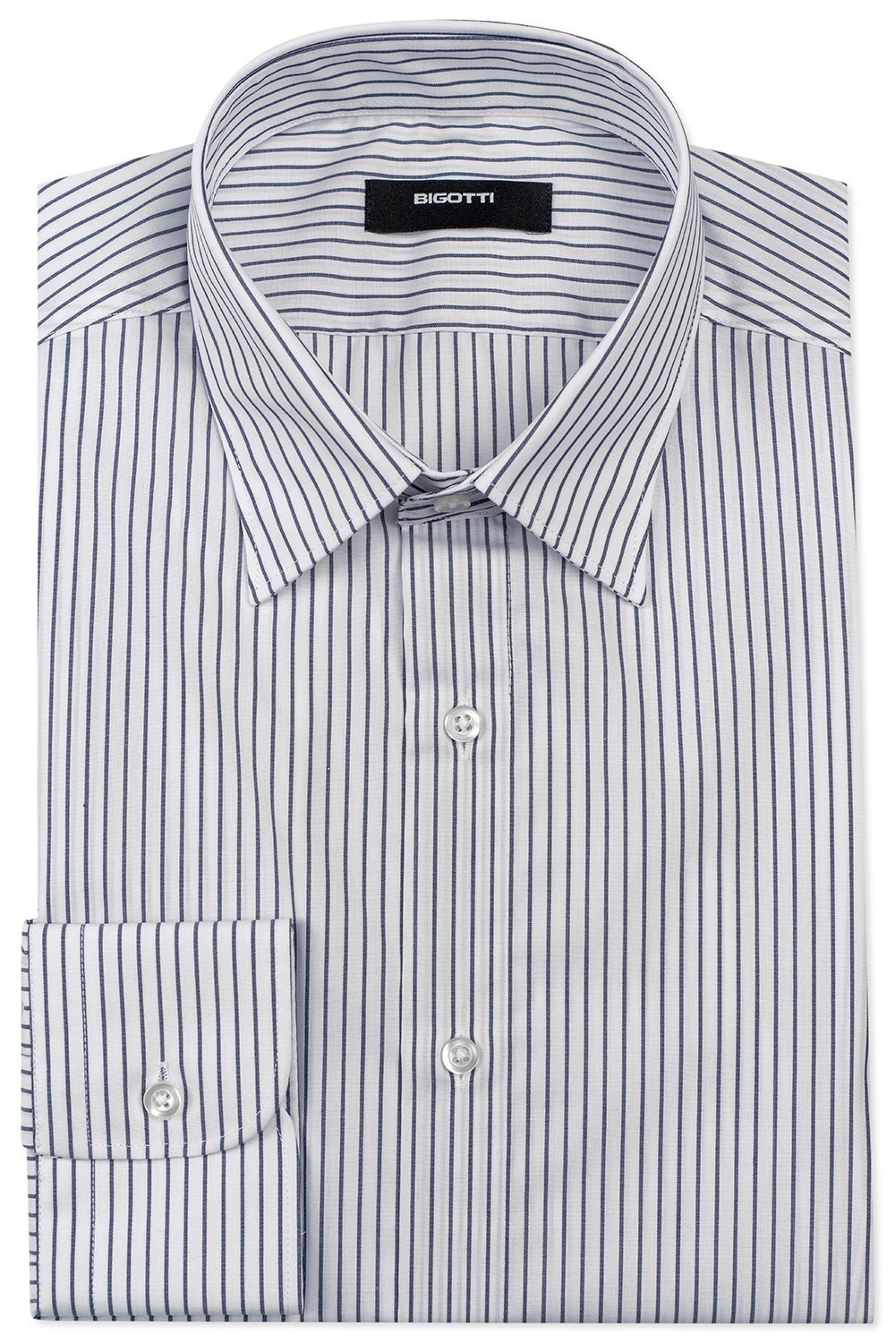 Camasa slim alba cu dungi