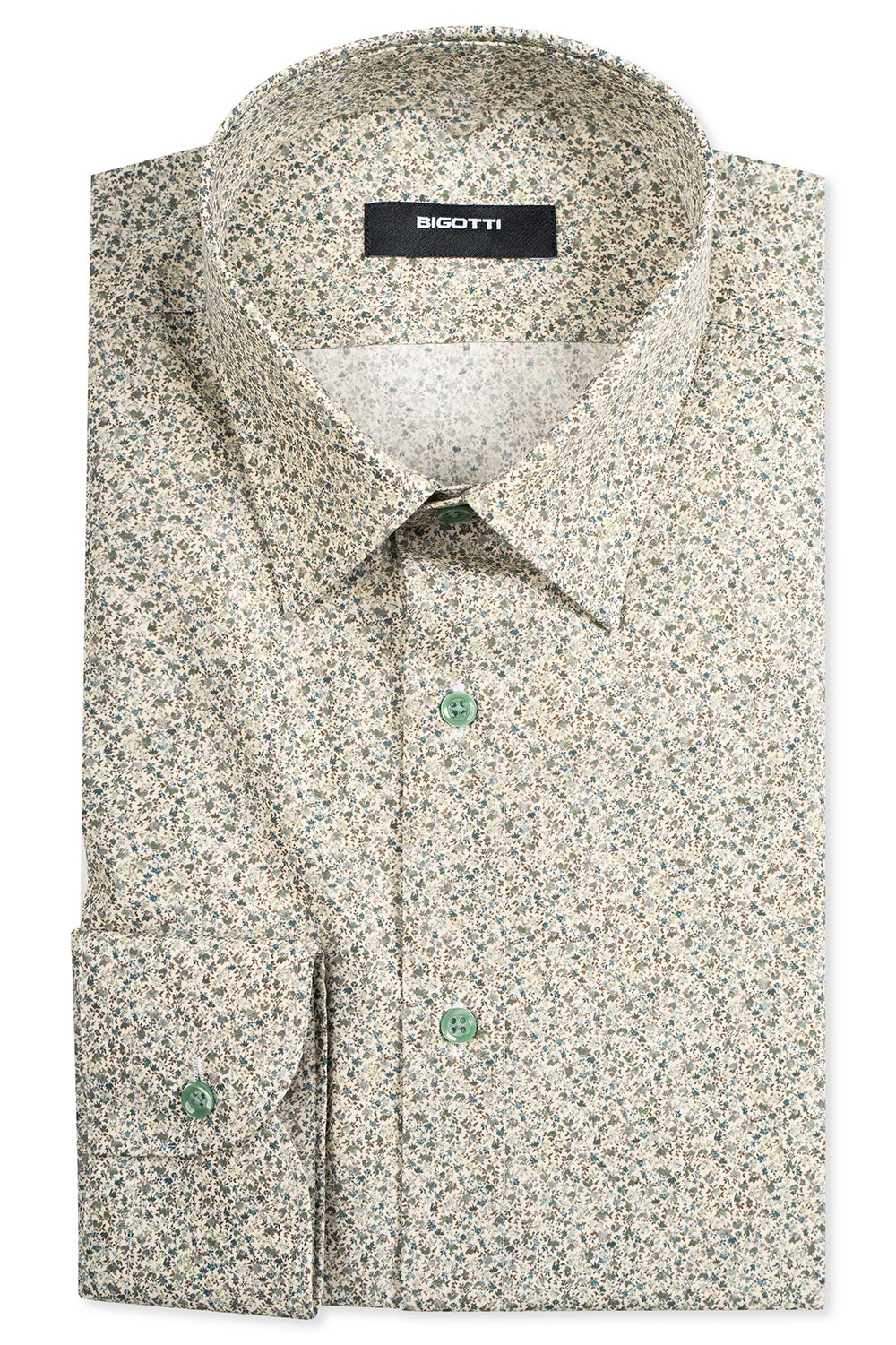 Camasa slim alba print floral