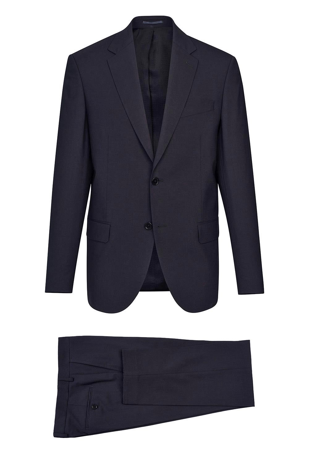 Costum slim conti bleumarin uni