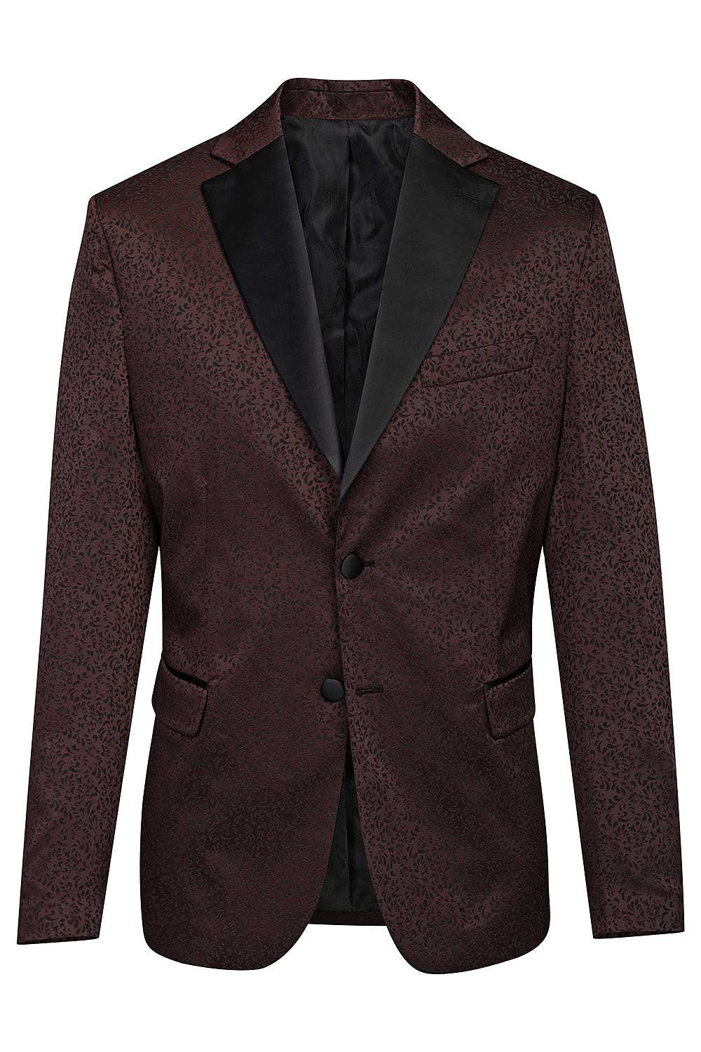 Sacou ceremonie grena print floral