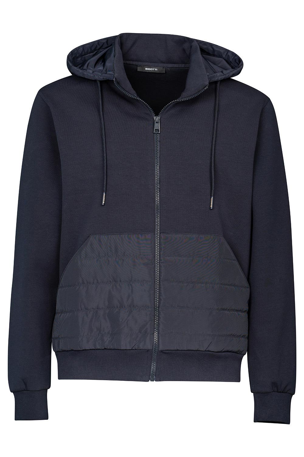 Hanorac slim bleumarin cu gluga