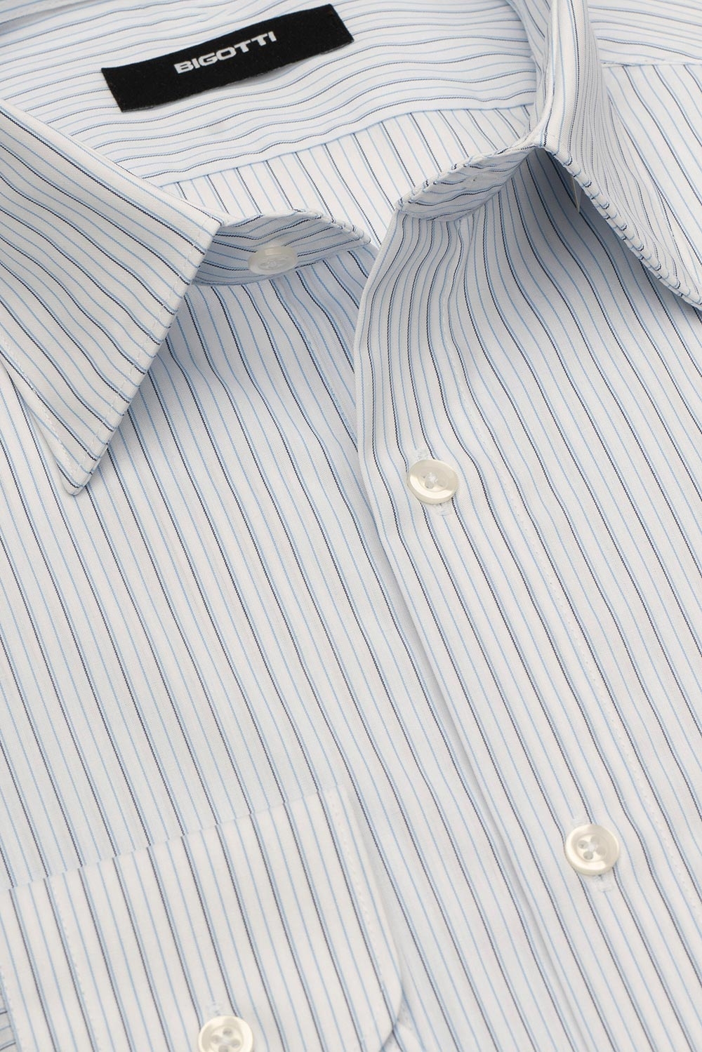 Camasa shaped alba cu dungi