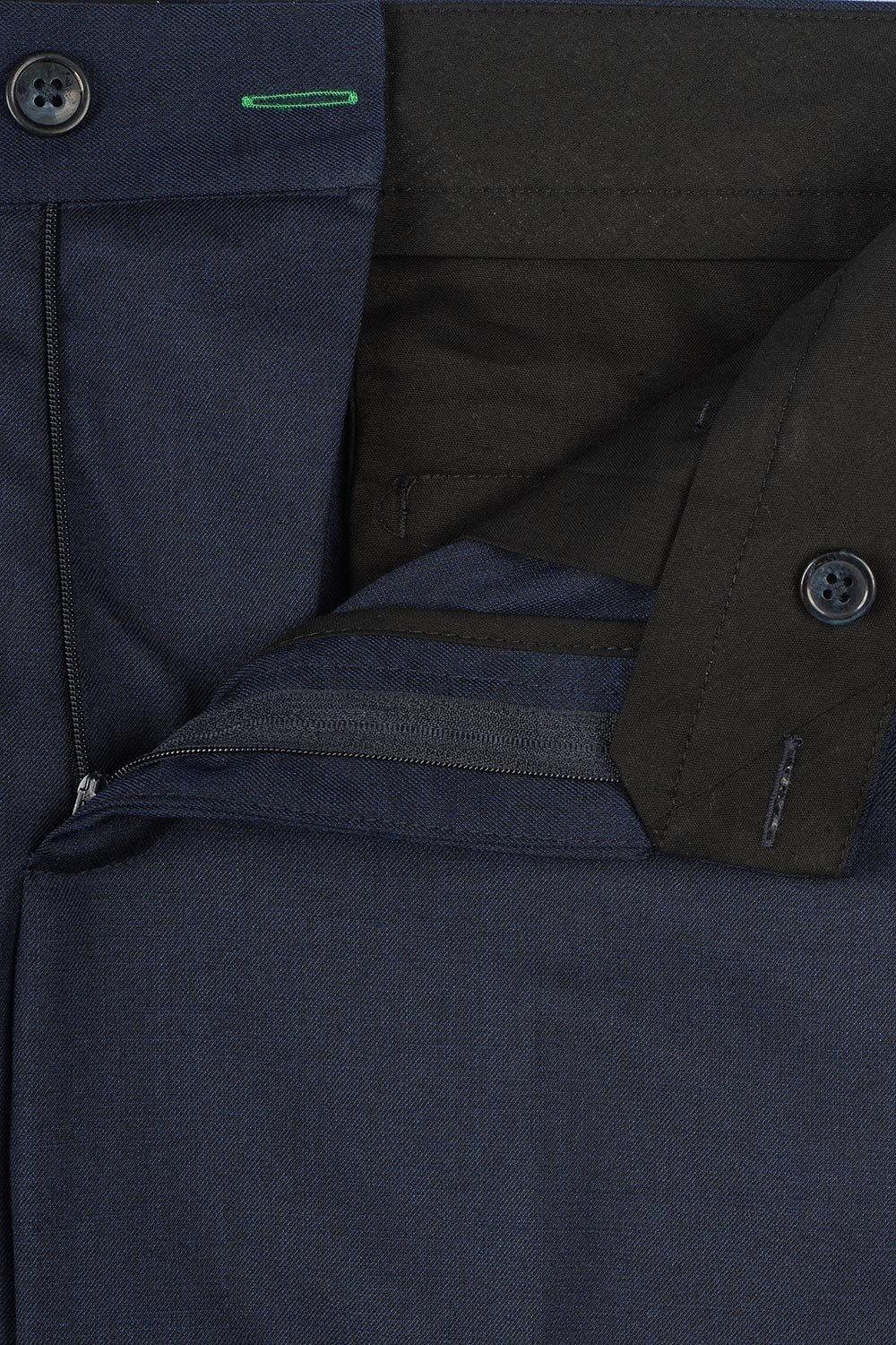 Pantaloni slim bleumarin uni