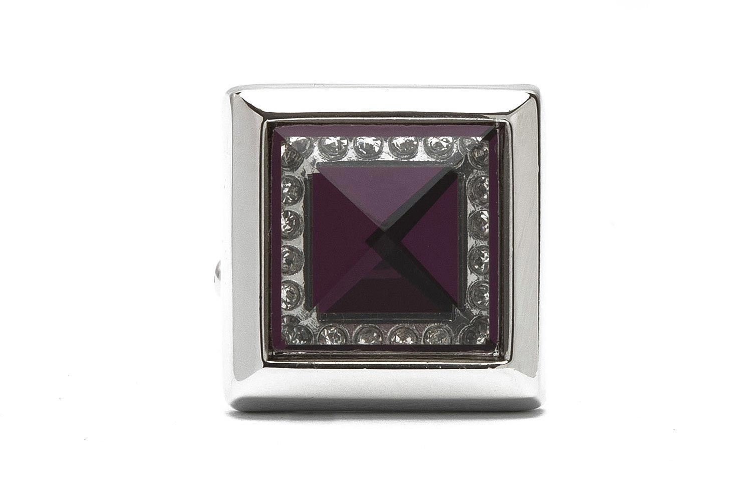 Butoni argintii patrati