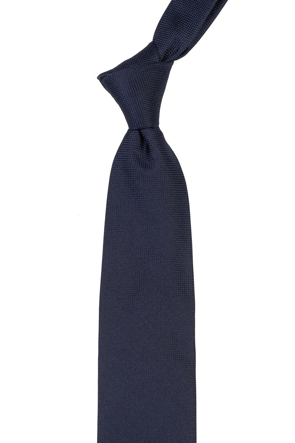 Cravata matase tesuta bleumarin uni