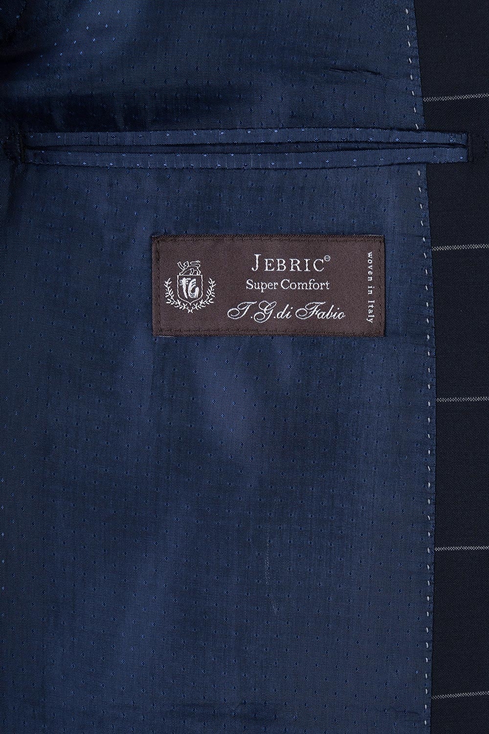 Costum slim conti bleumarin in carouri