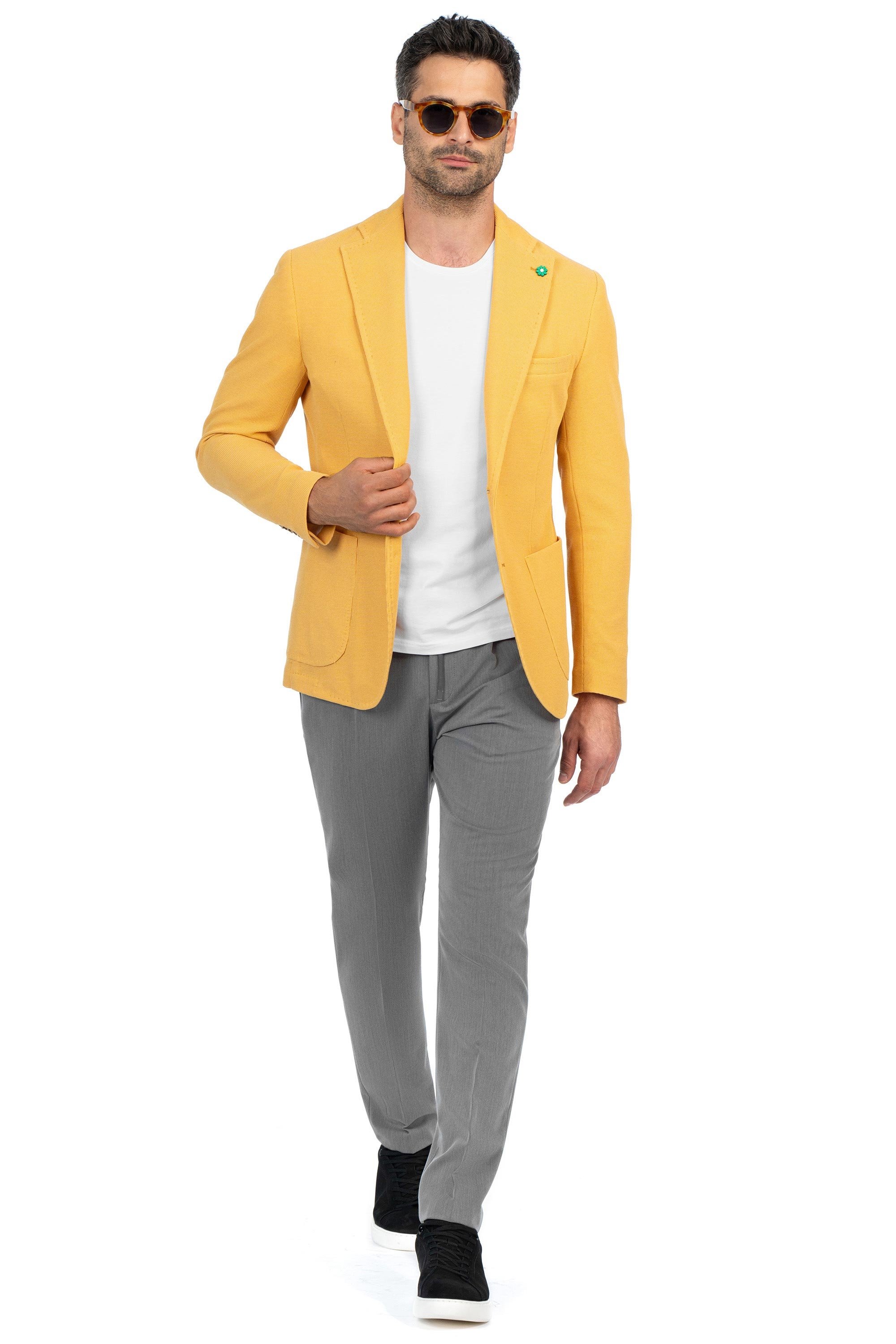 Pantaloni slim gri uni