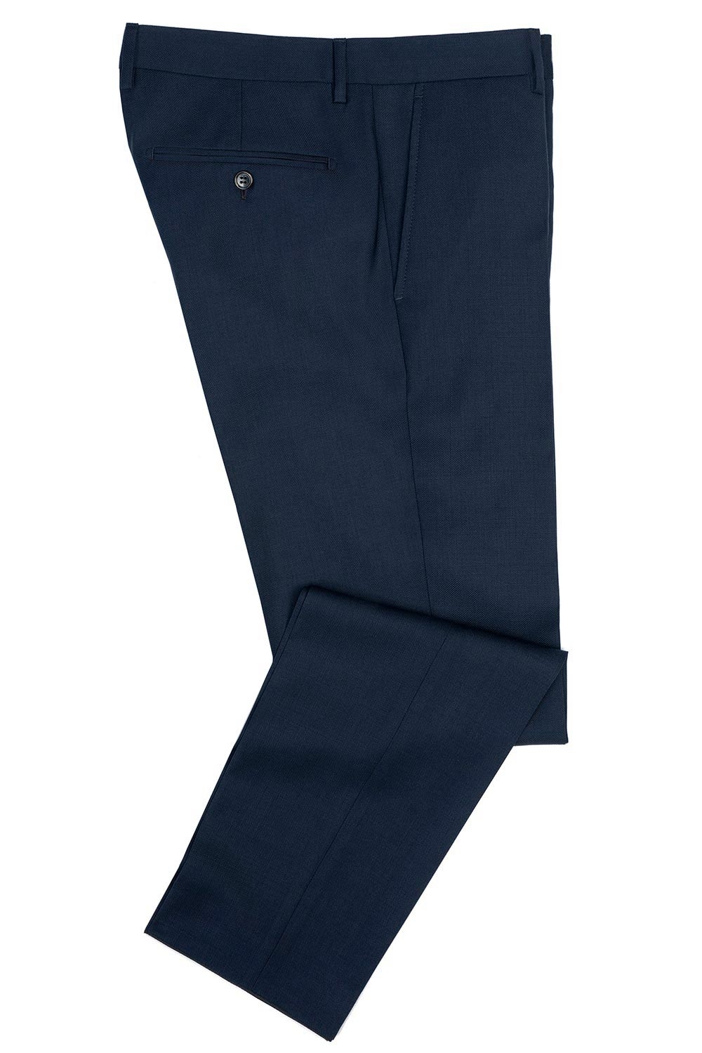 Pantaloni  slim conti albastri uni