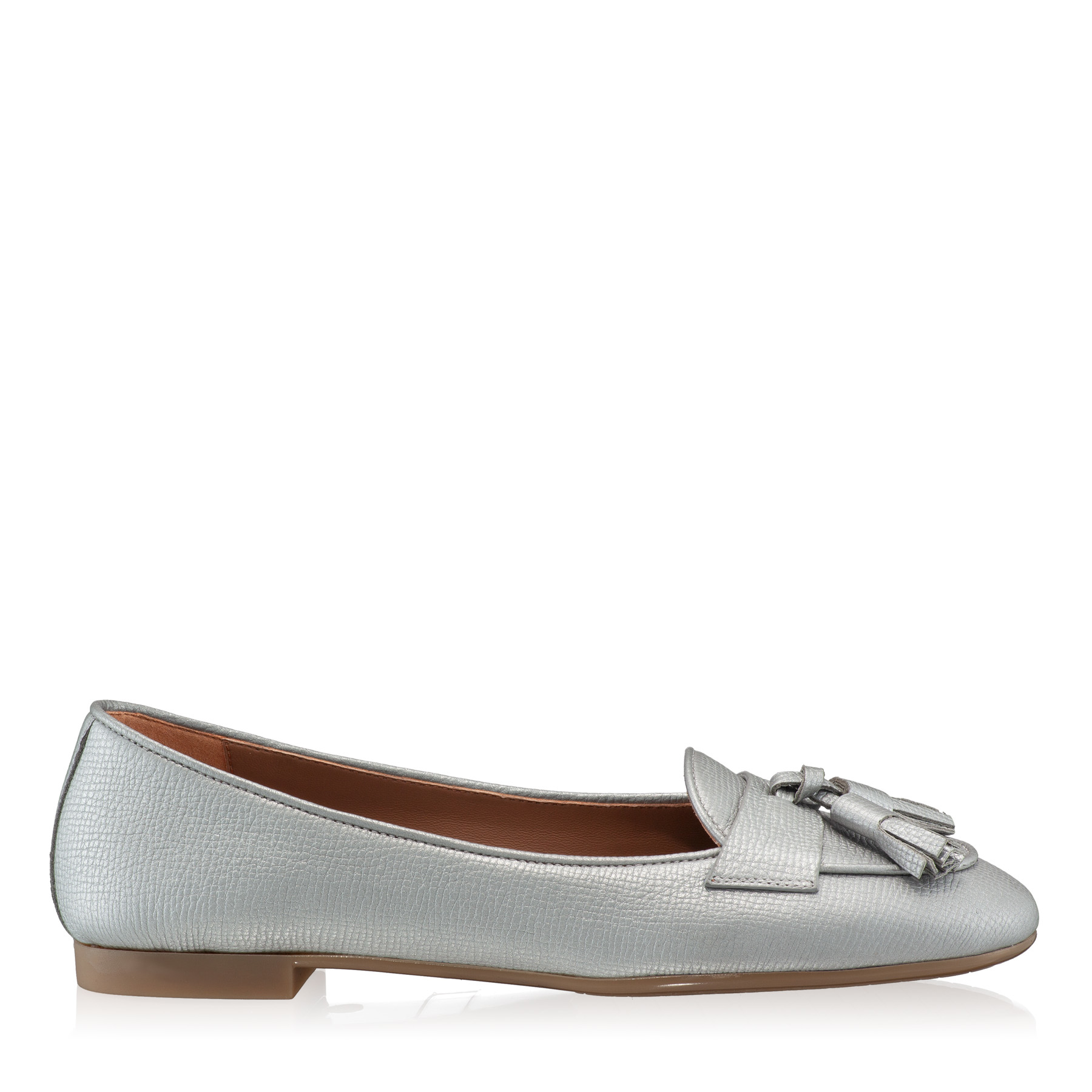 Balerini Dama 7557 Laminato Stamp Argento