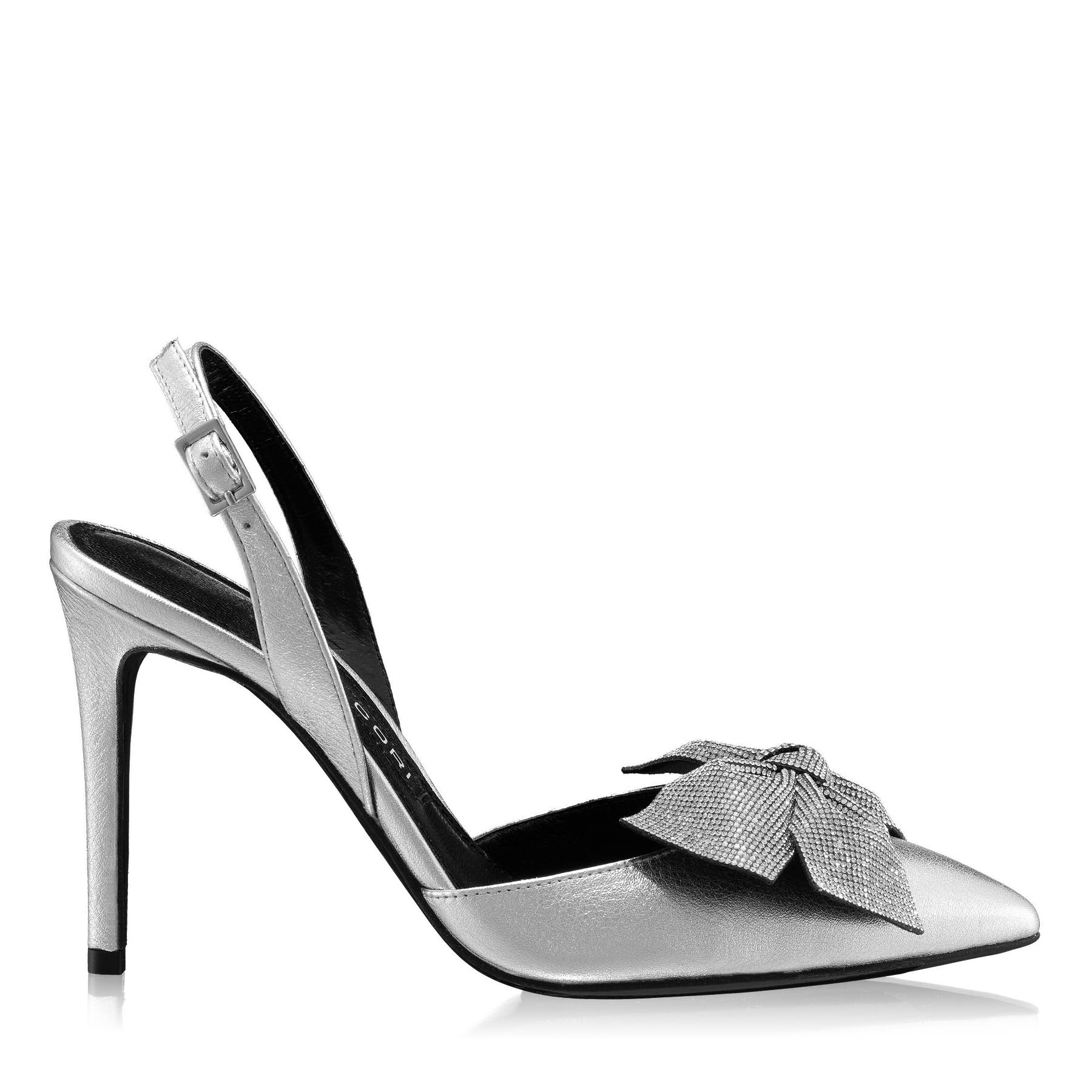 Pantofi Eleganti Dama 6162 Laminato Argento