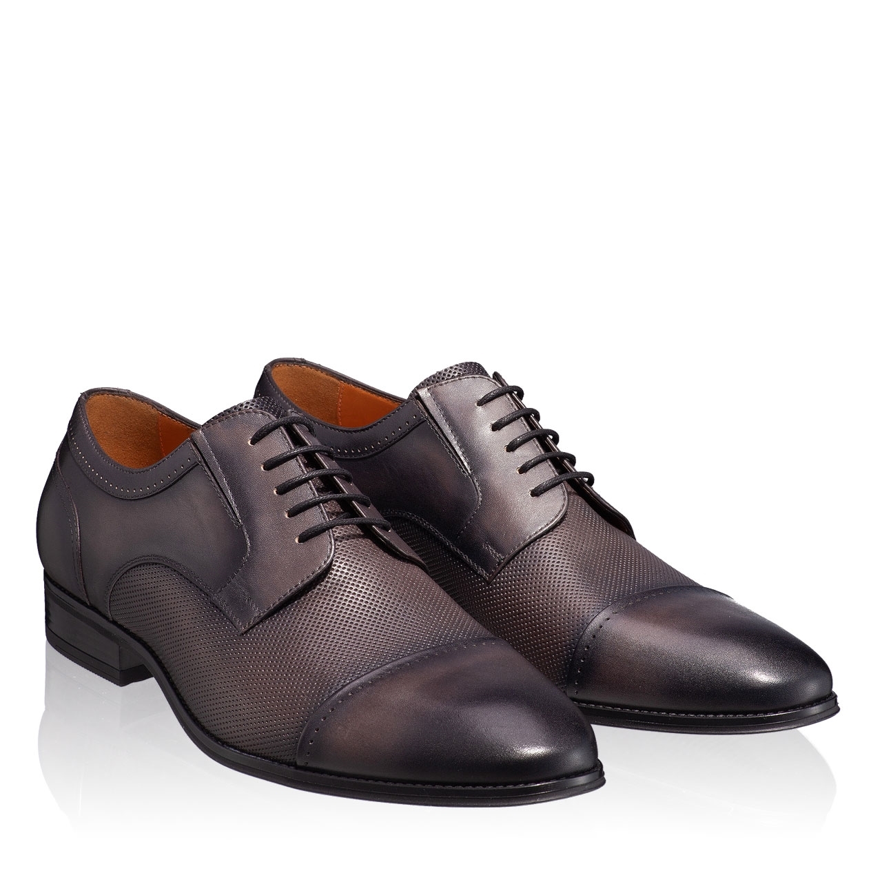 Pantofi Eleganti Barbati 6858 Vitello Foro Negru