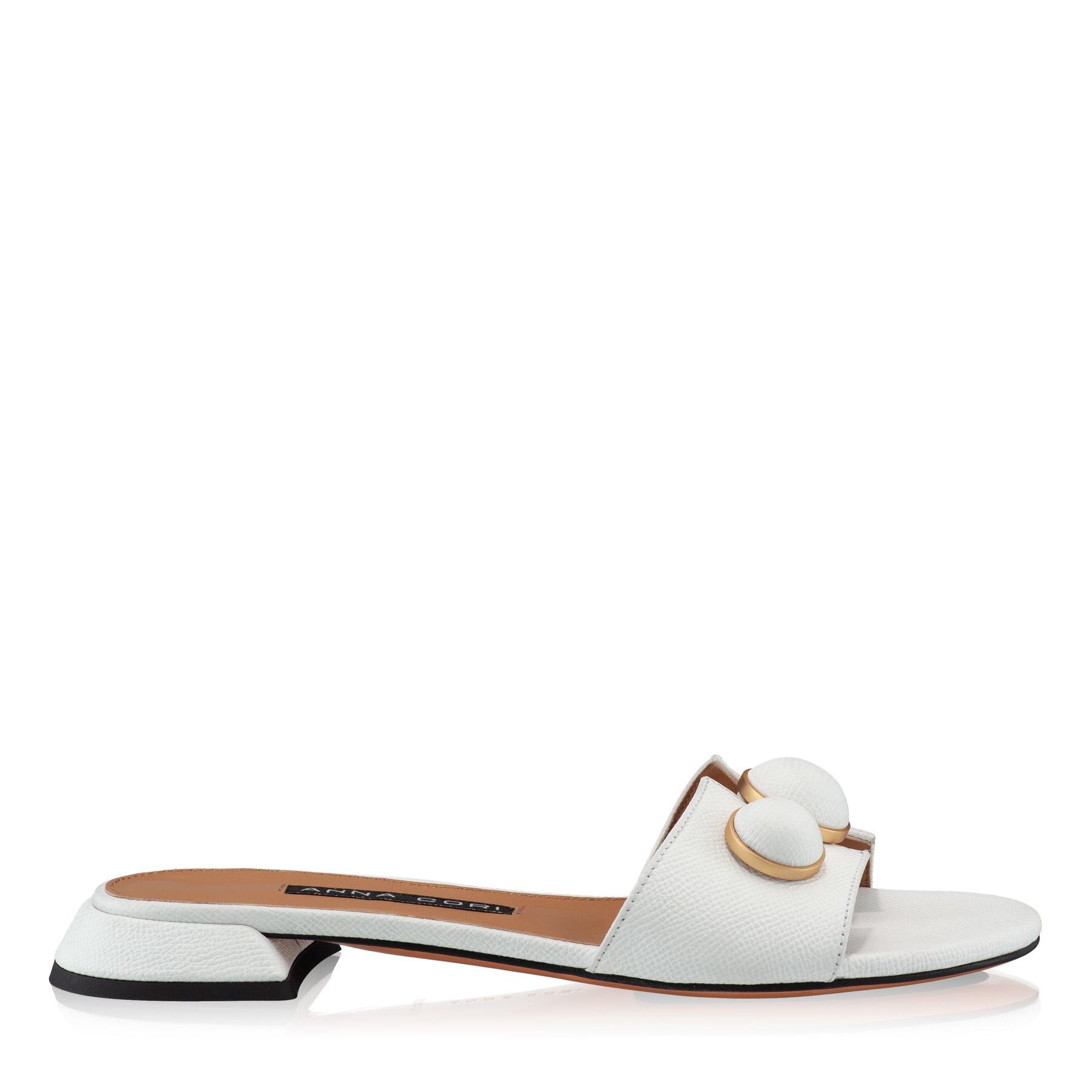 Papuci Dama 6013 Vitello Stamp Alb