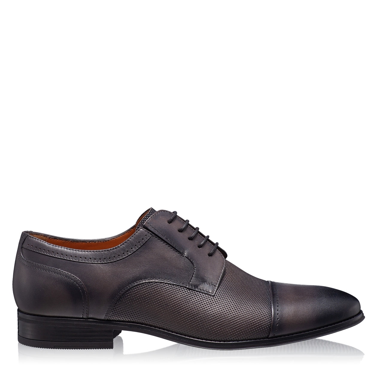 Pantofi Eleganti Barbati 6858 Vitello Foro Negru