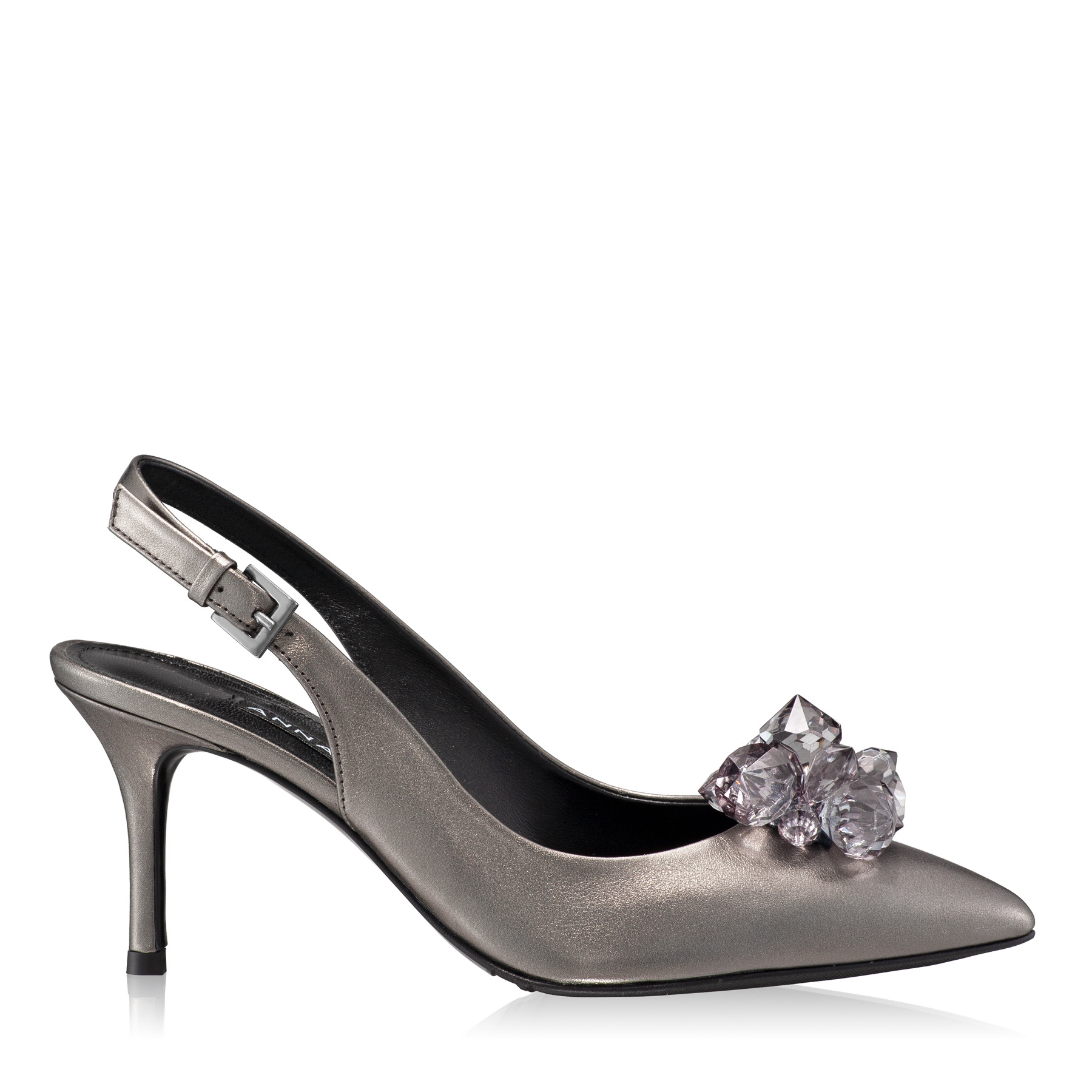 Pantofi Eleganti Dama 4591 Laminato Platino