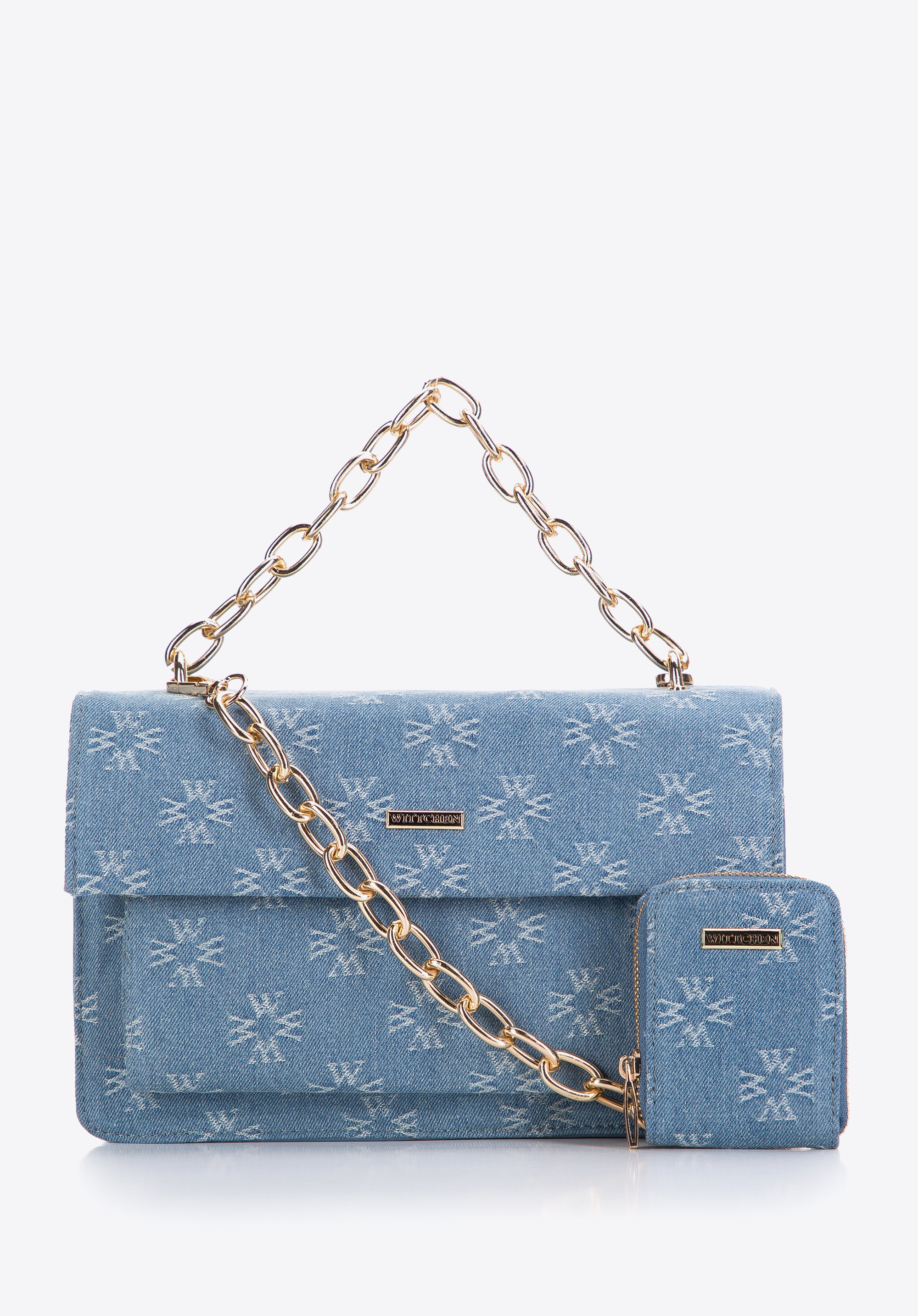 Damska listonoszka dżinsowa w monogram