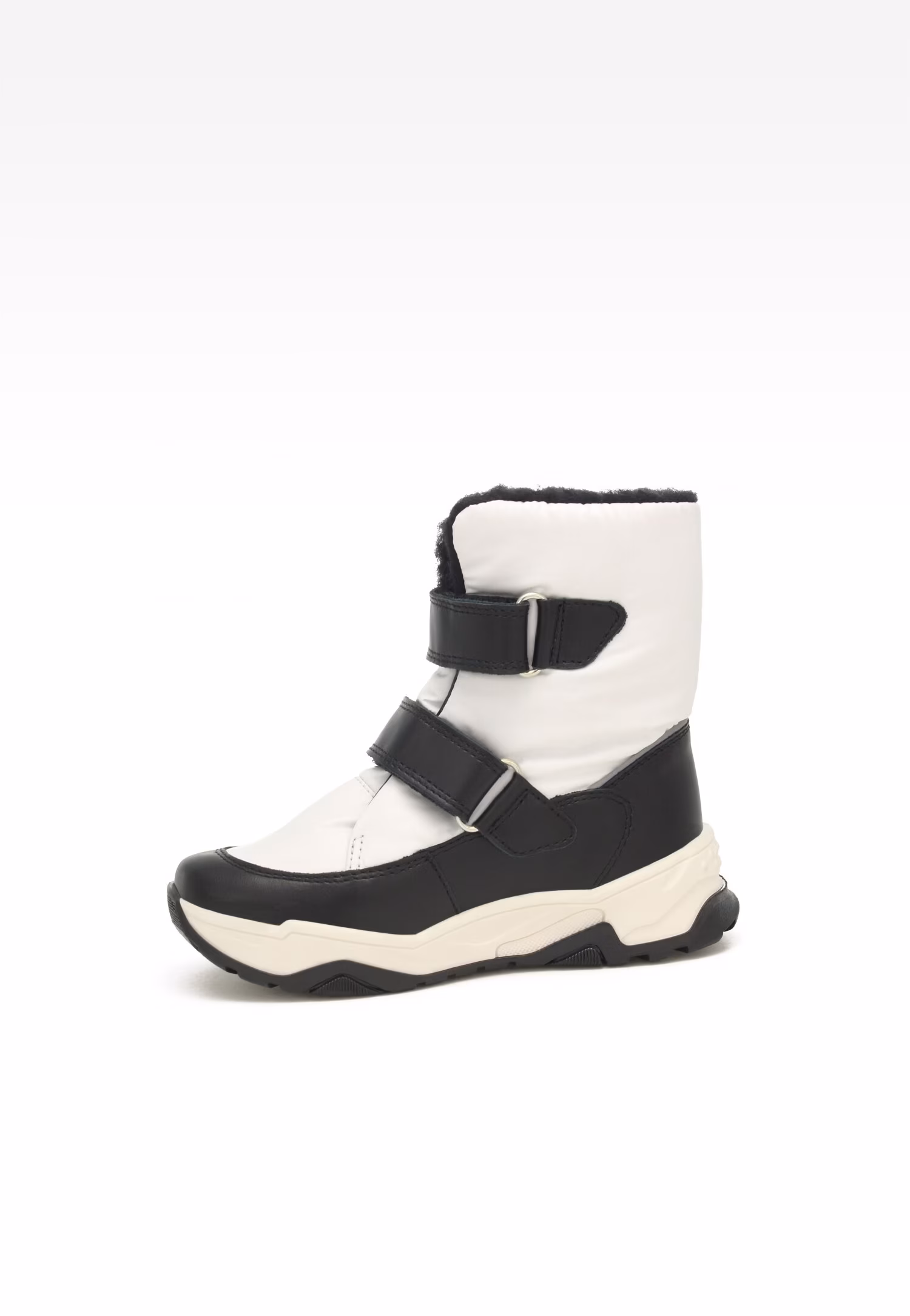 Trzewiki ocieplane BARTEK 14077005, dla dziewcząt, biało-czarny