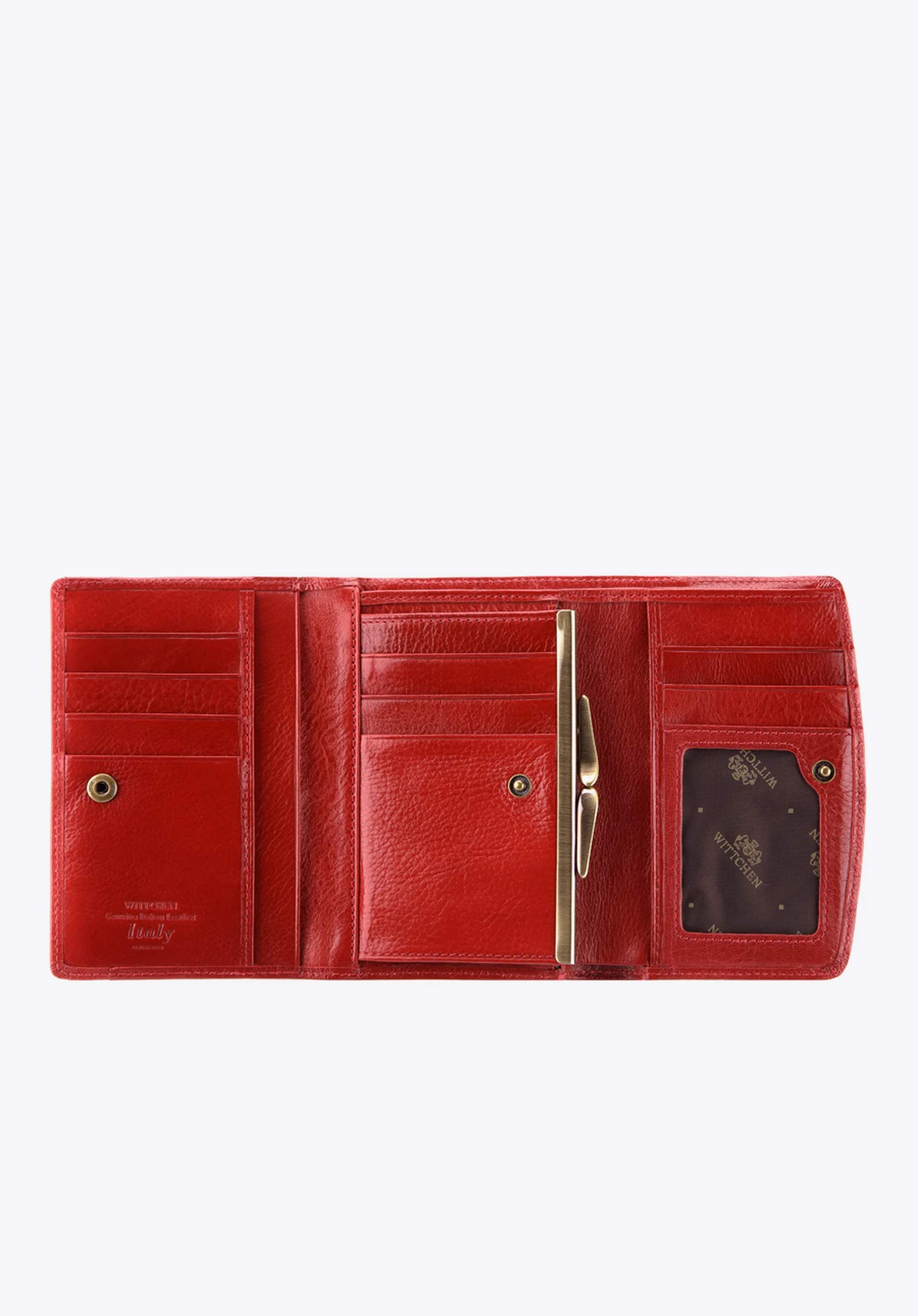 Damski portfel skórzany z kieszonką na bigiel