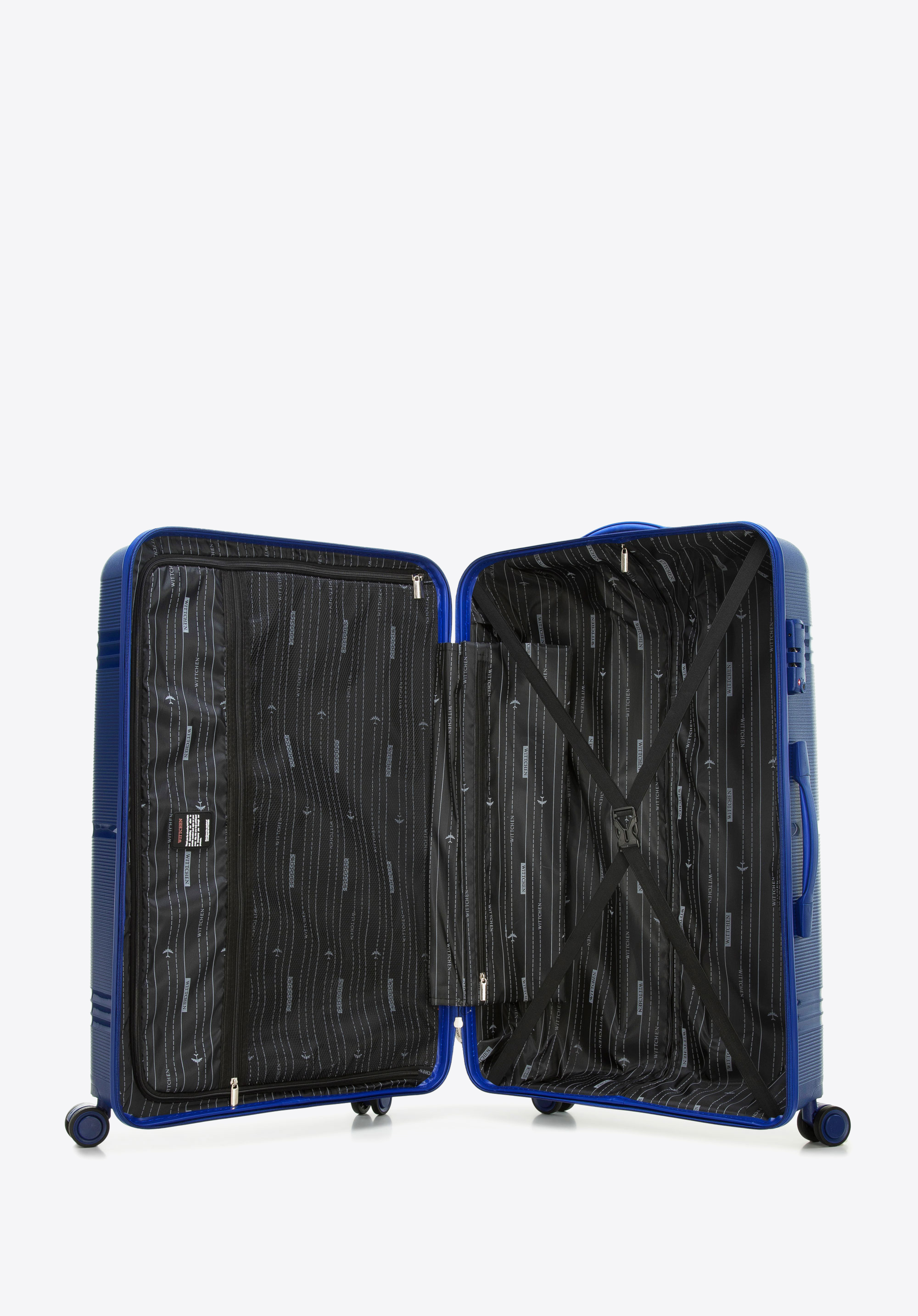 Średnia walizka z polipropylenu jednokolorowa