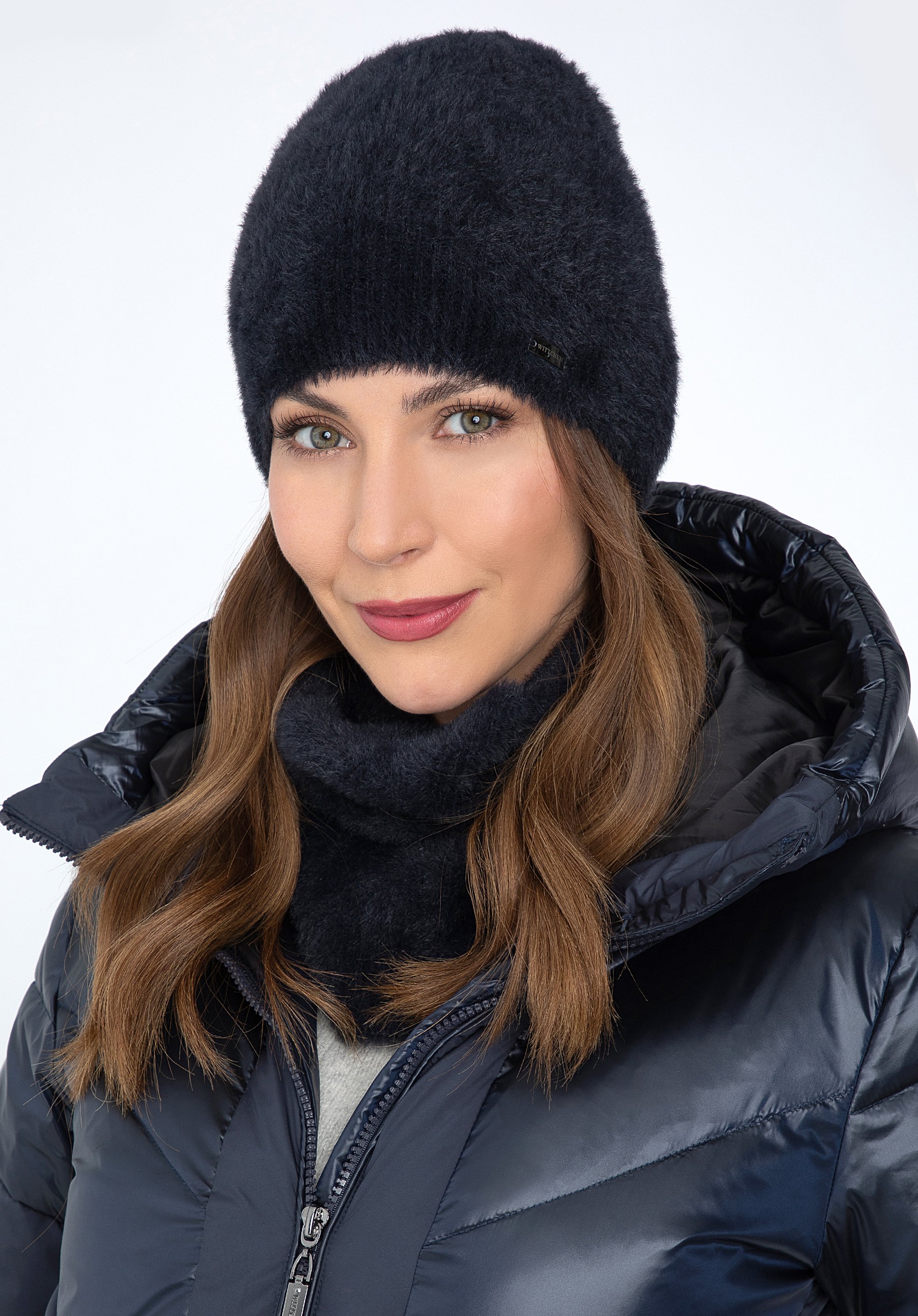 Damski komplet zimowy z miękkiej dzianiny