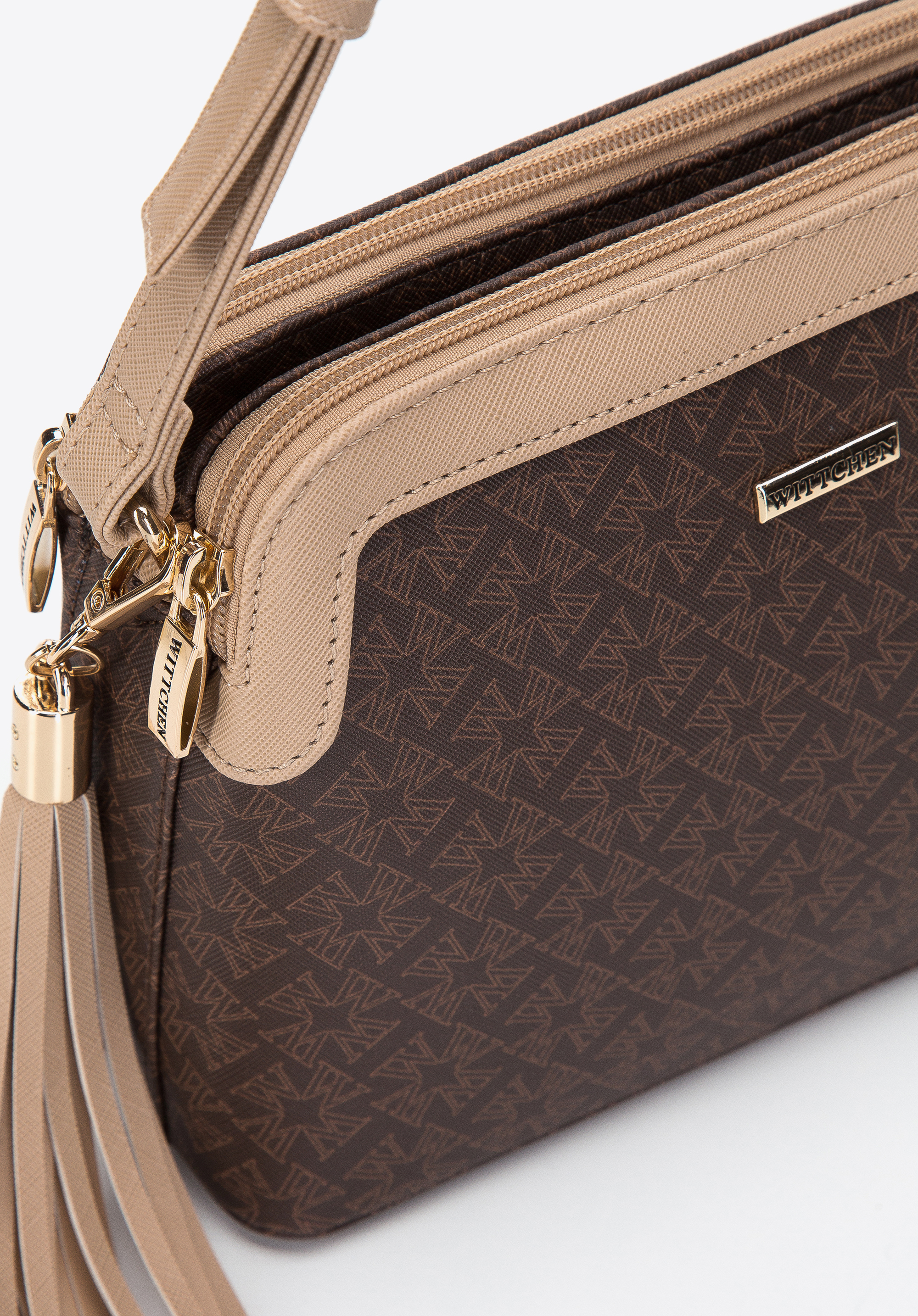 Damska listonoszka dwukomorowa w monogram