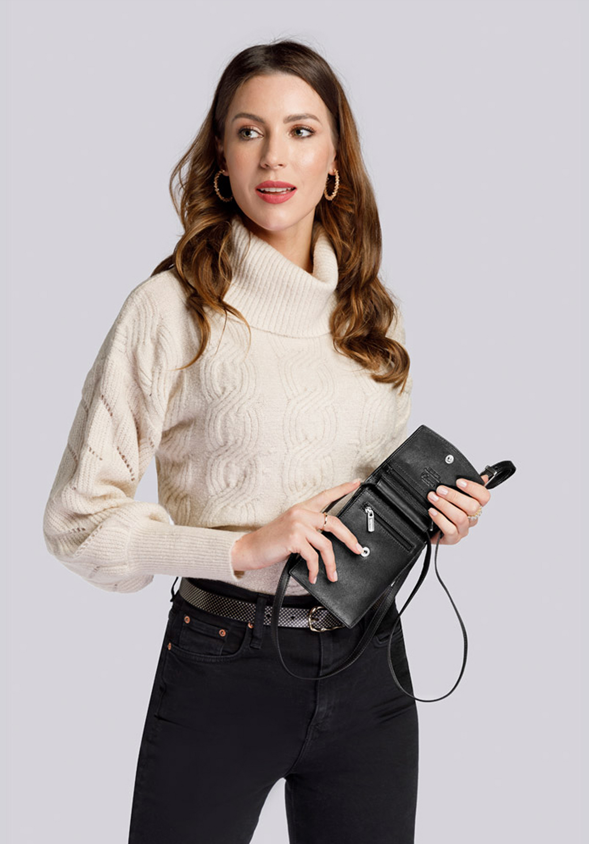 Minitorebka crossbody skórzana 2 w 1