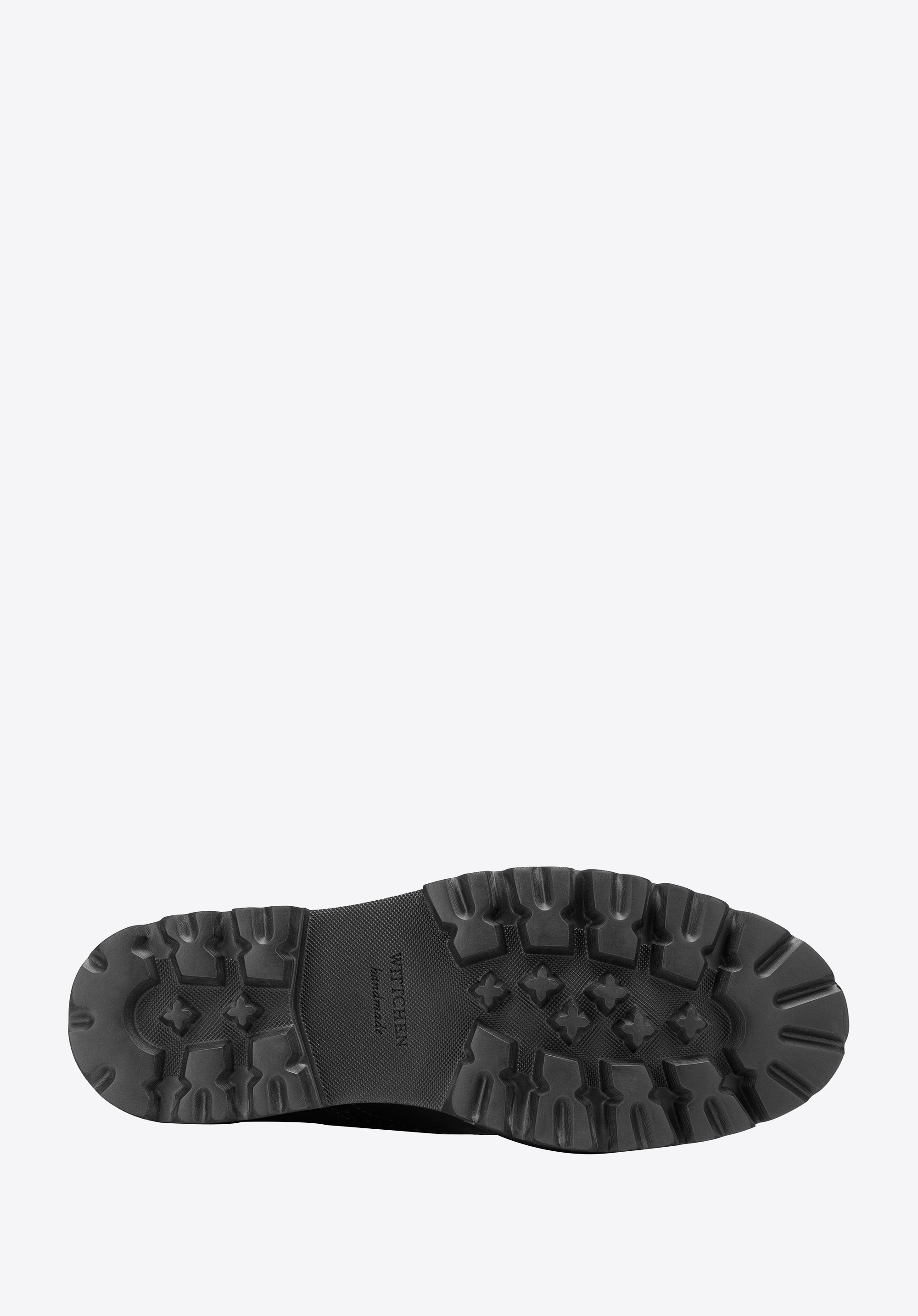 Męskie sztyblety z dwóch rodzajów skór ze zdobieniem