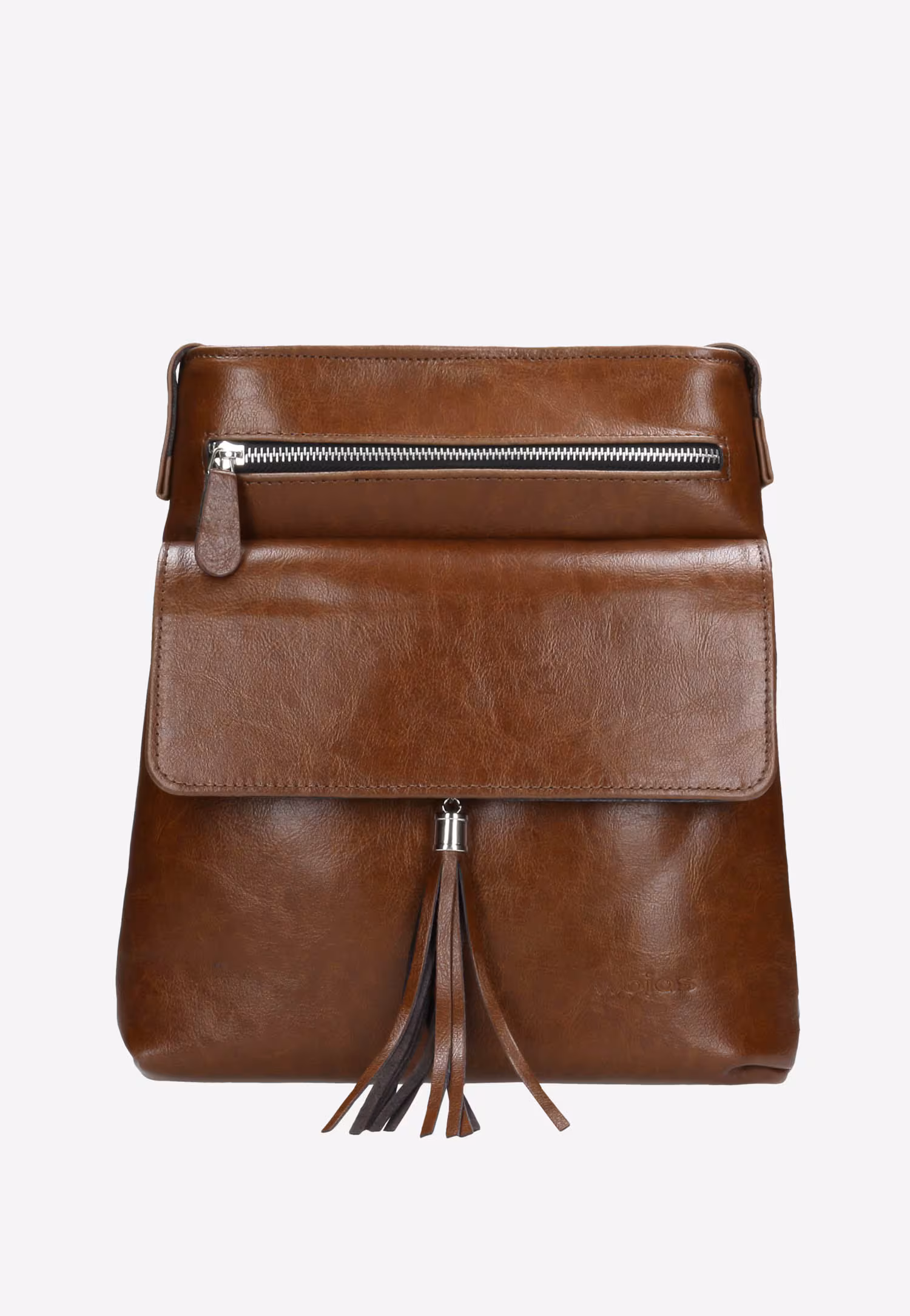 Brązowa listonoszka z dwoiny foliowanej