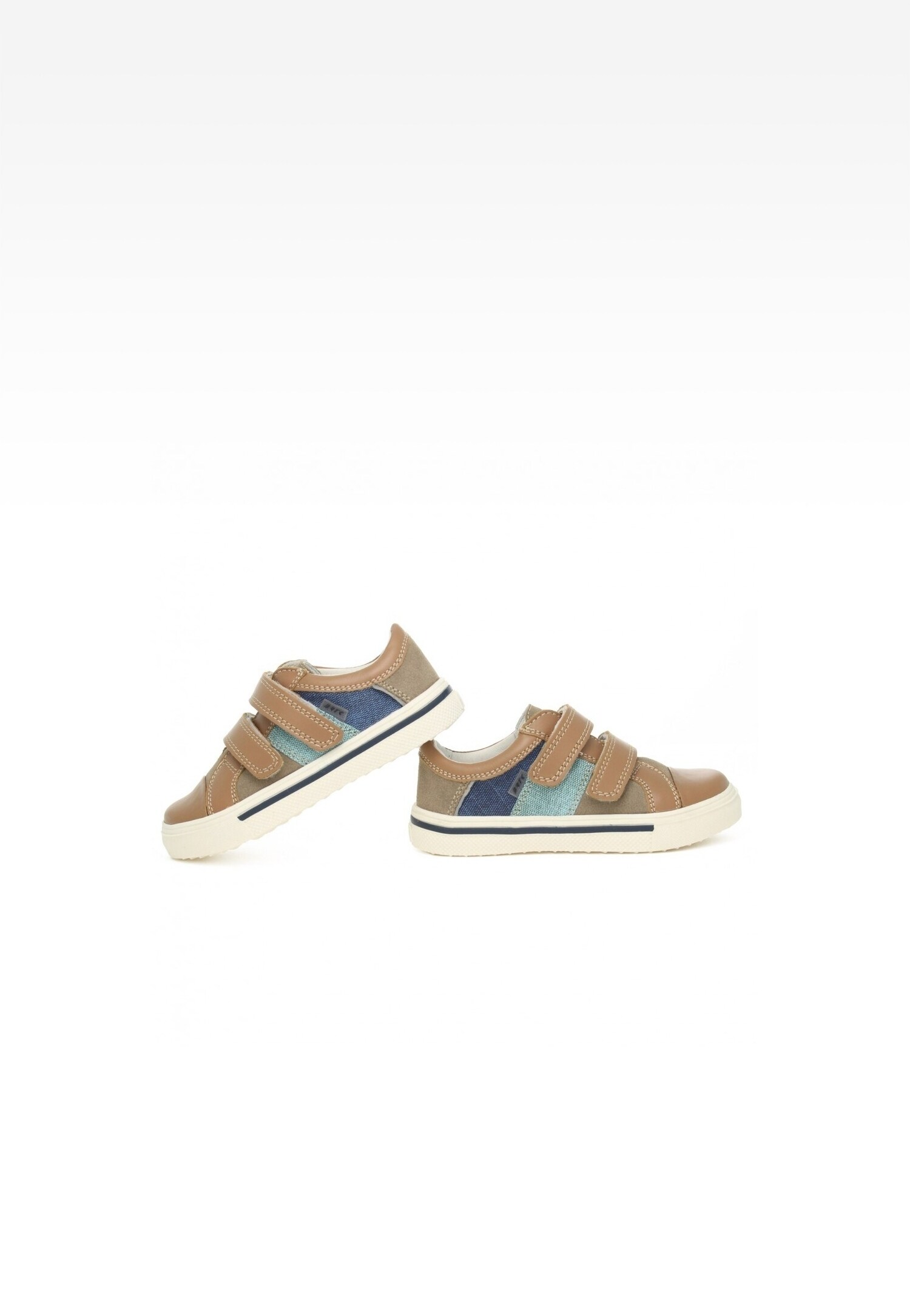 Półbuty BARTEK 018607-001 II, beżowo-niebieski