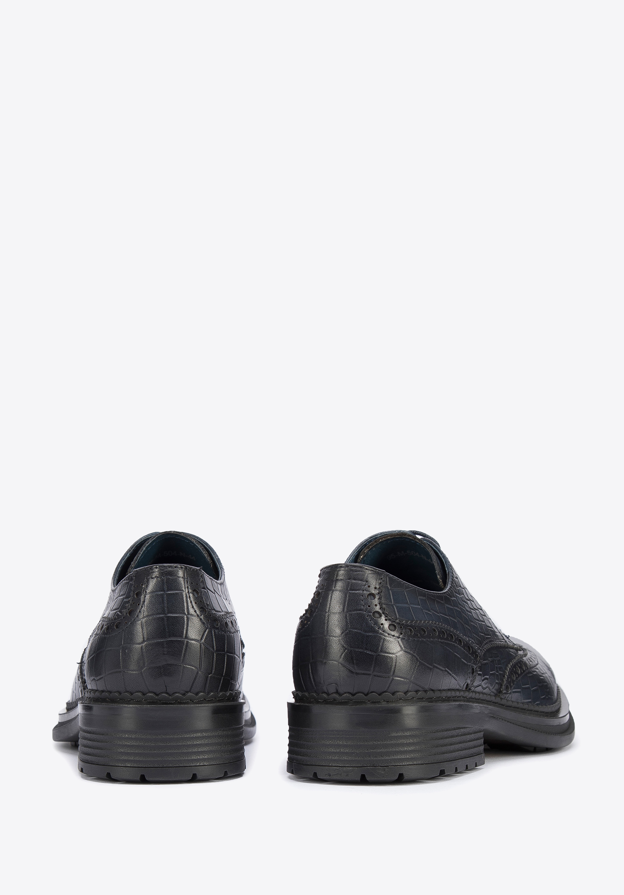 Męskie półbuty ze skóry croco