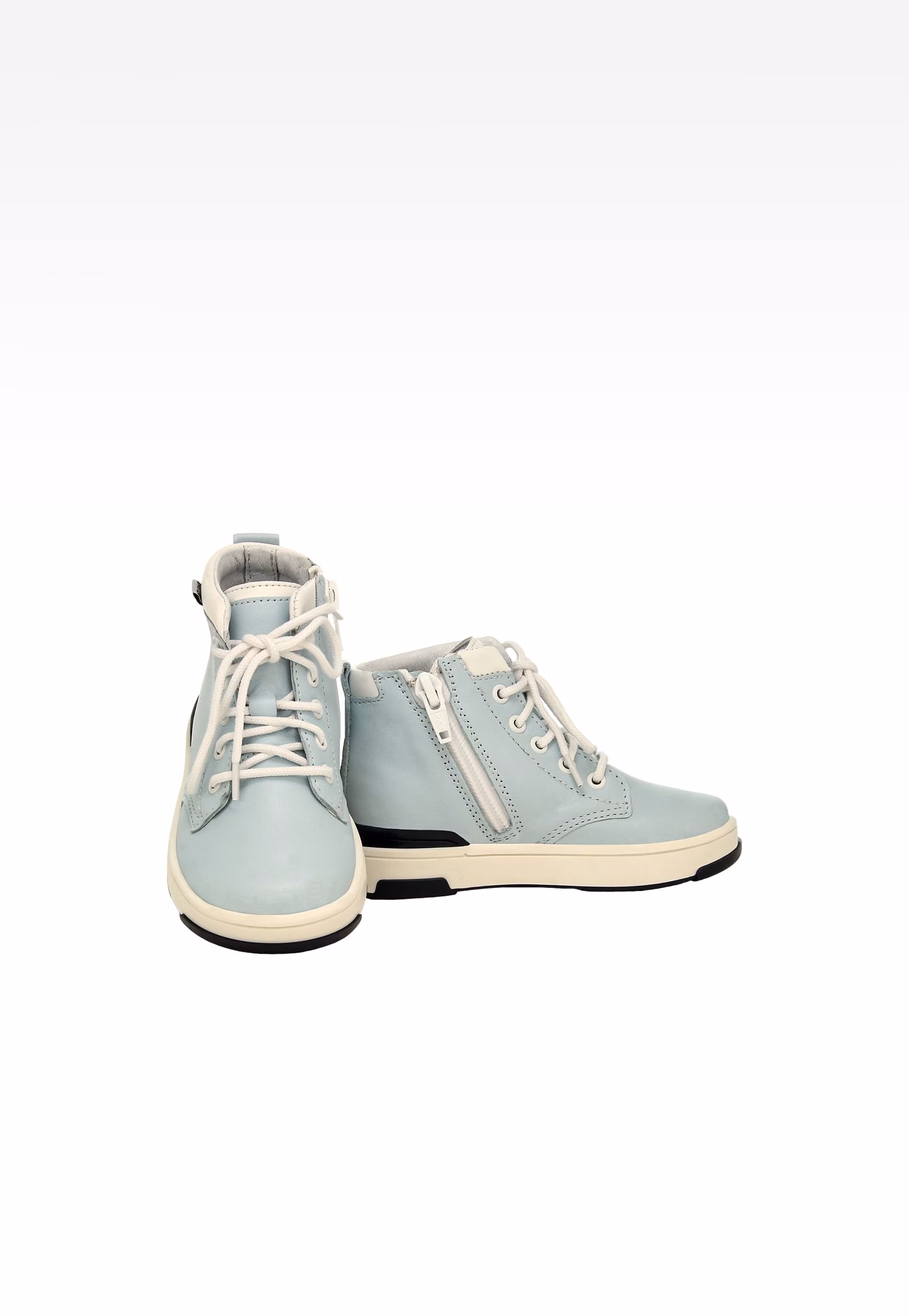 Błękitno-białe skórzane trampki BARTEK 1112104