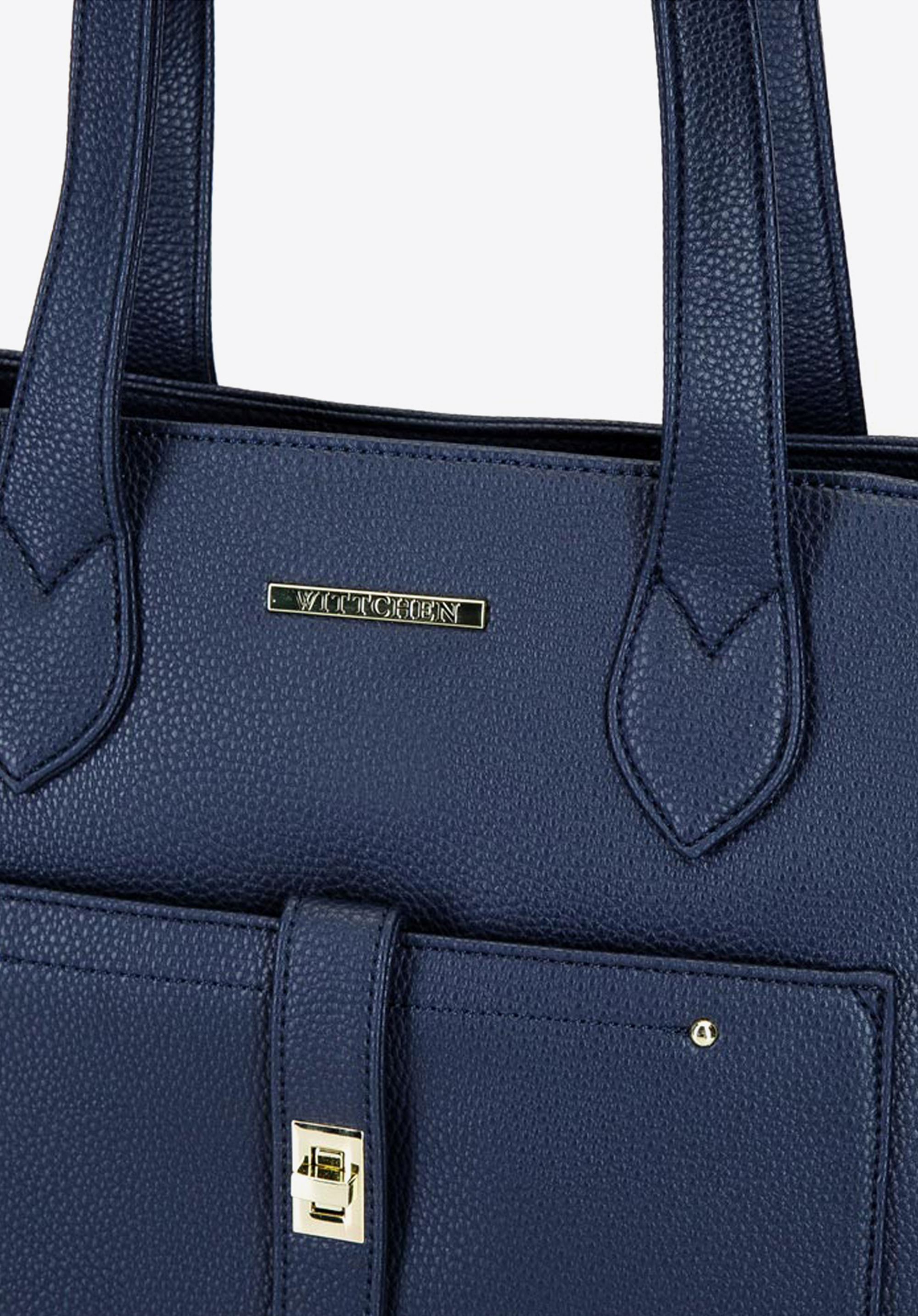 Torebka shopperka klasyczna z kieszenią z przodu