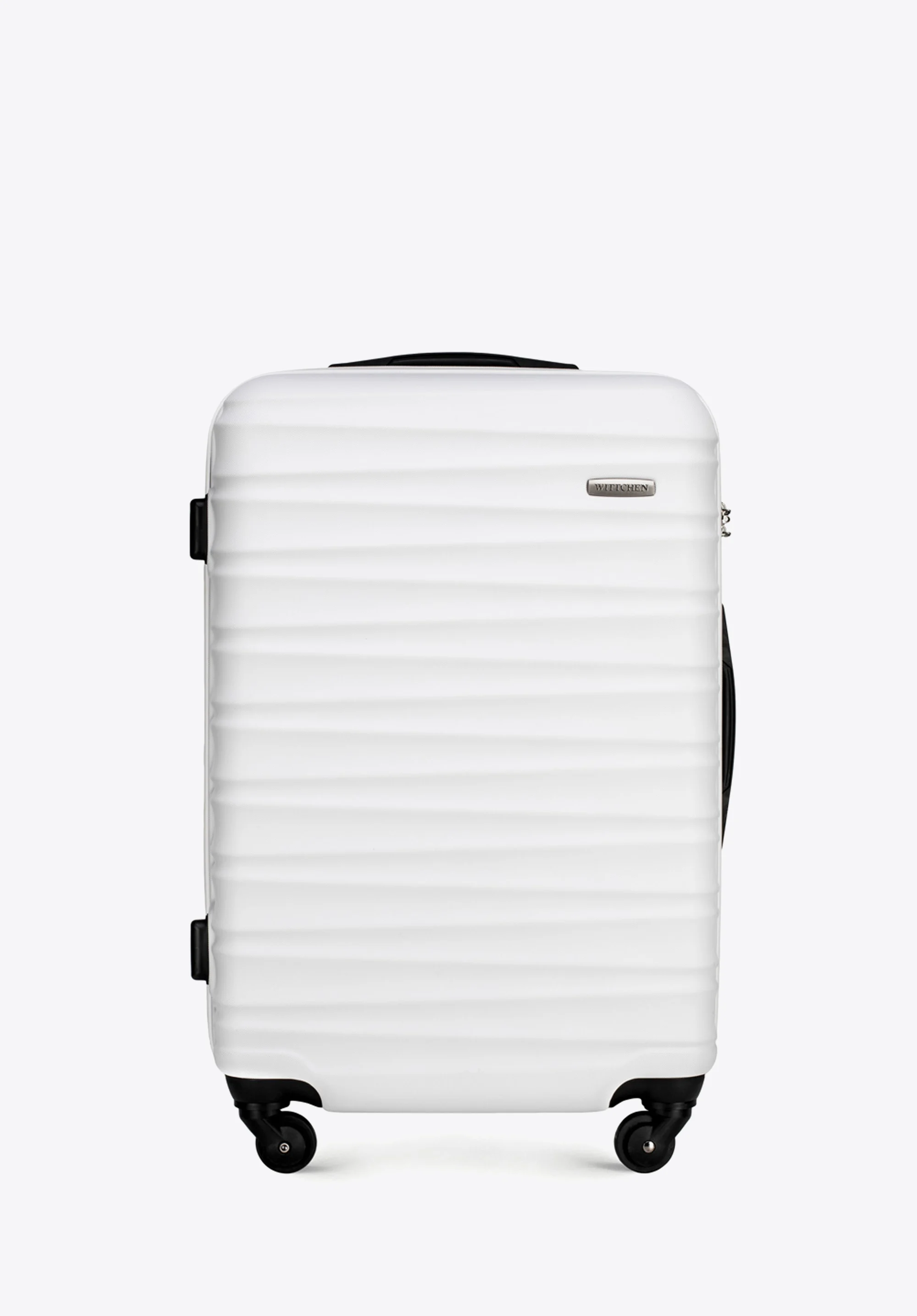 Duża walizka z ABS-u z żebrowaniem