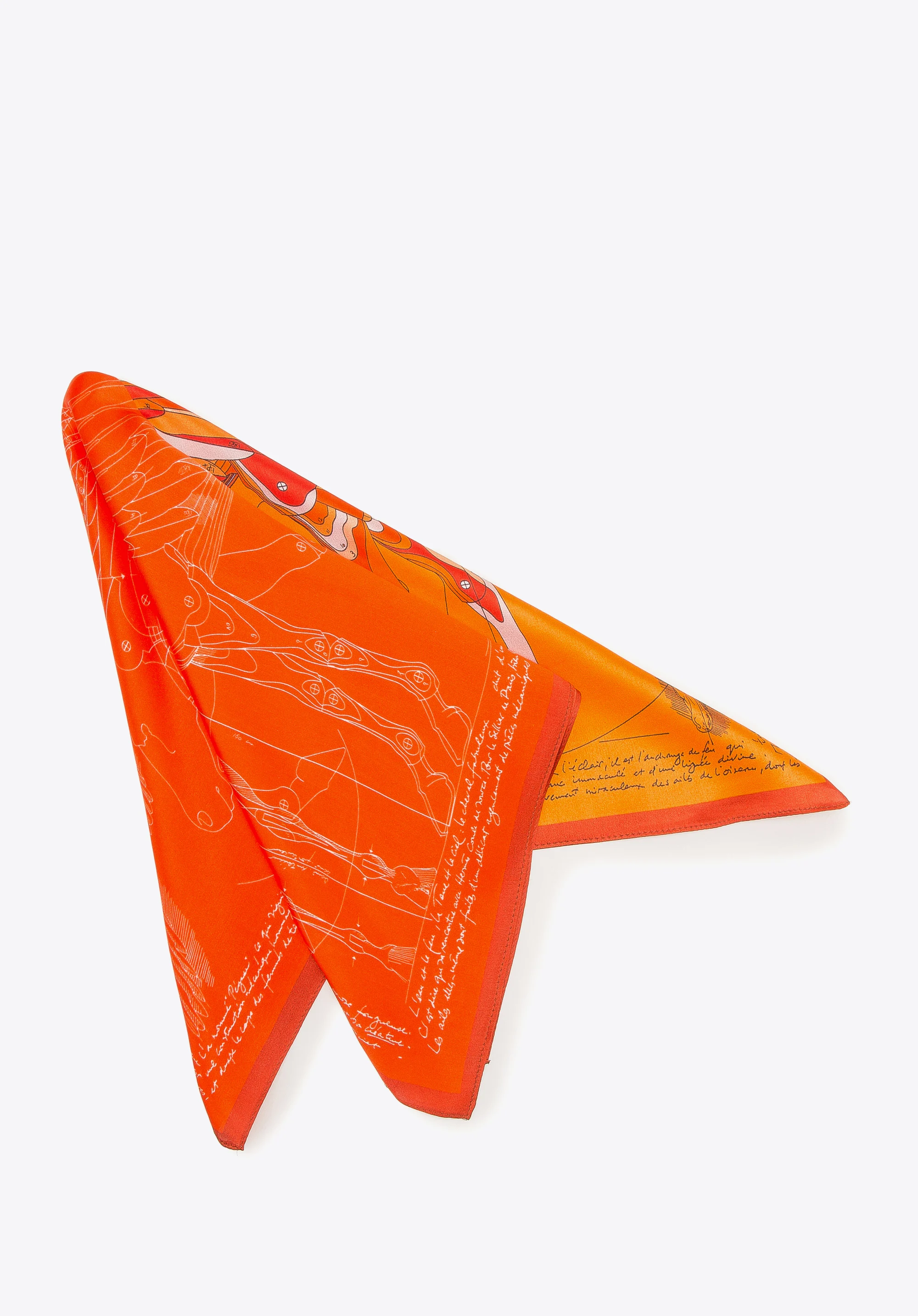 Damska apaszka jedwabna we wzory