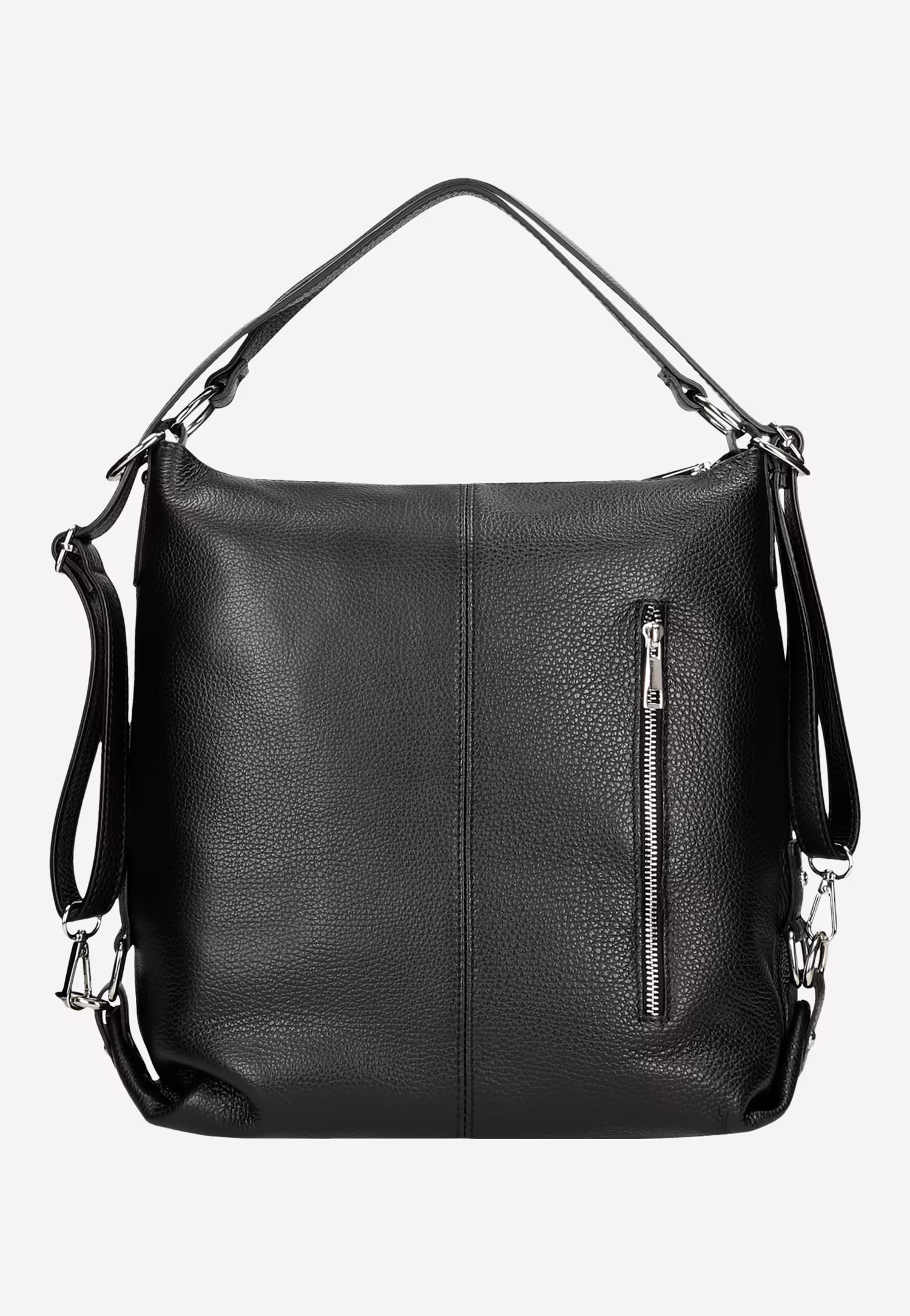 Beżowa skórzana torebka plecak 2w1