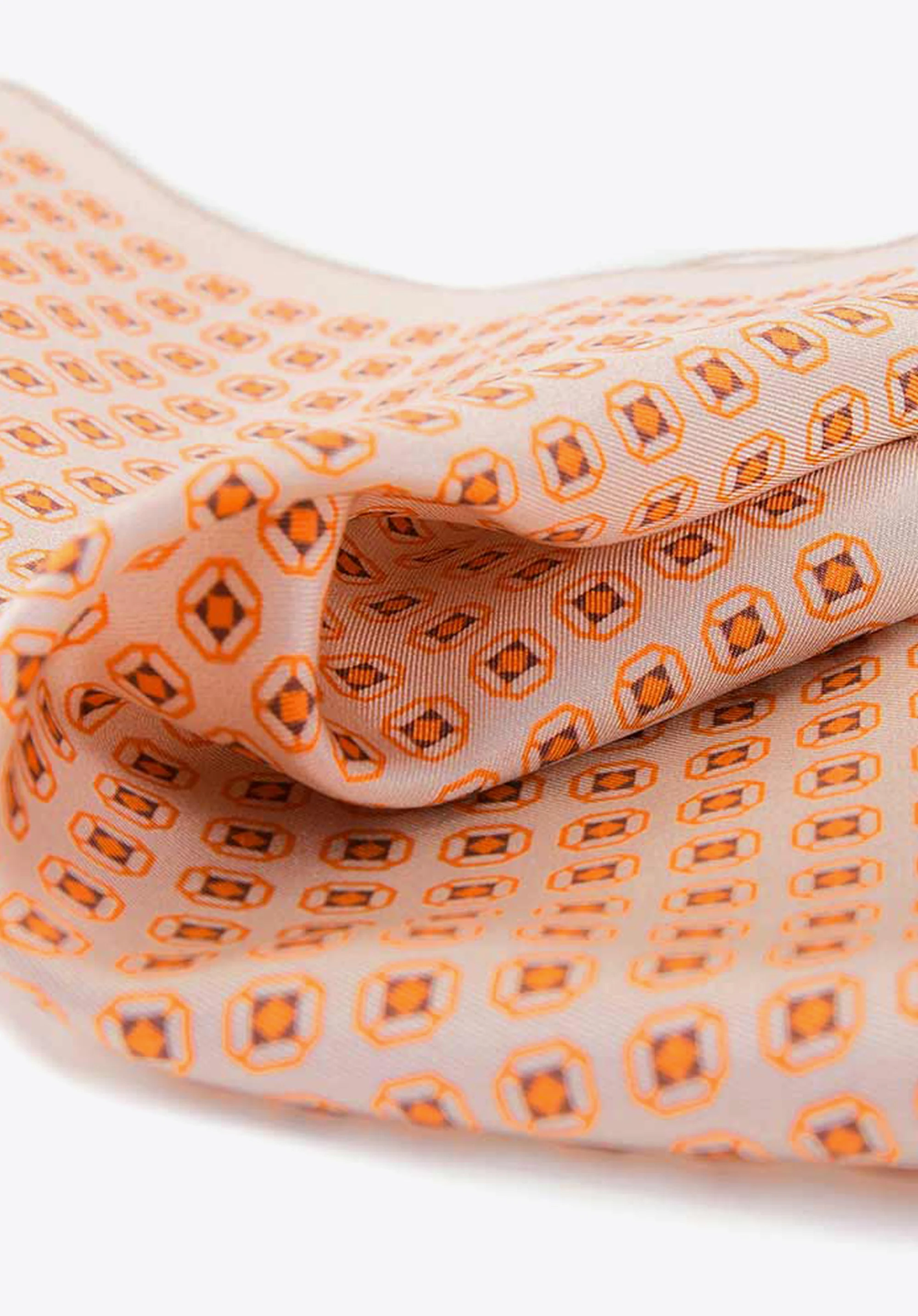 Poszetka z jedwabiu wzorzysta duża