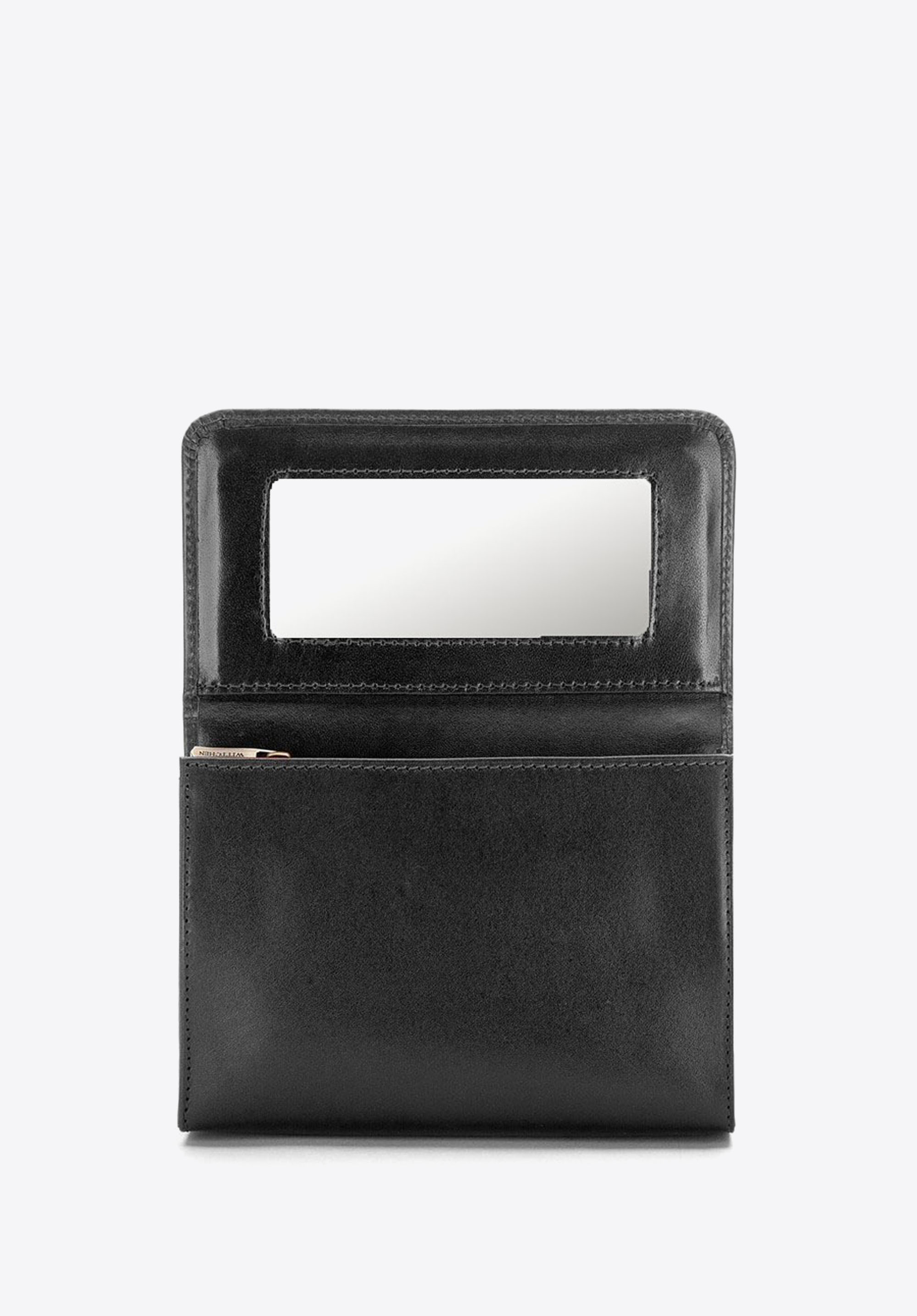 Kosmetyczka skórzana z lusterkiem