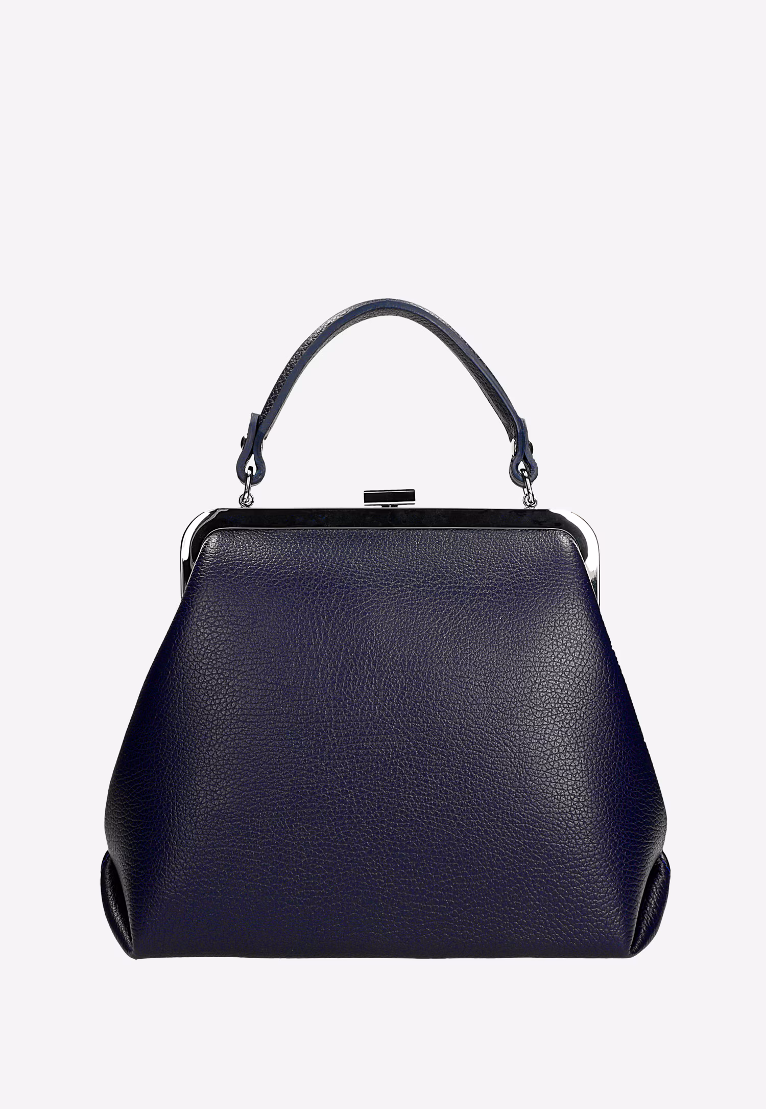 Beżowa skórzana torebka frame bag