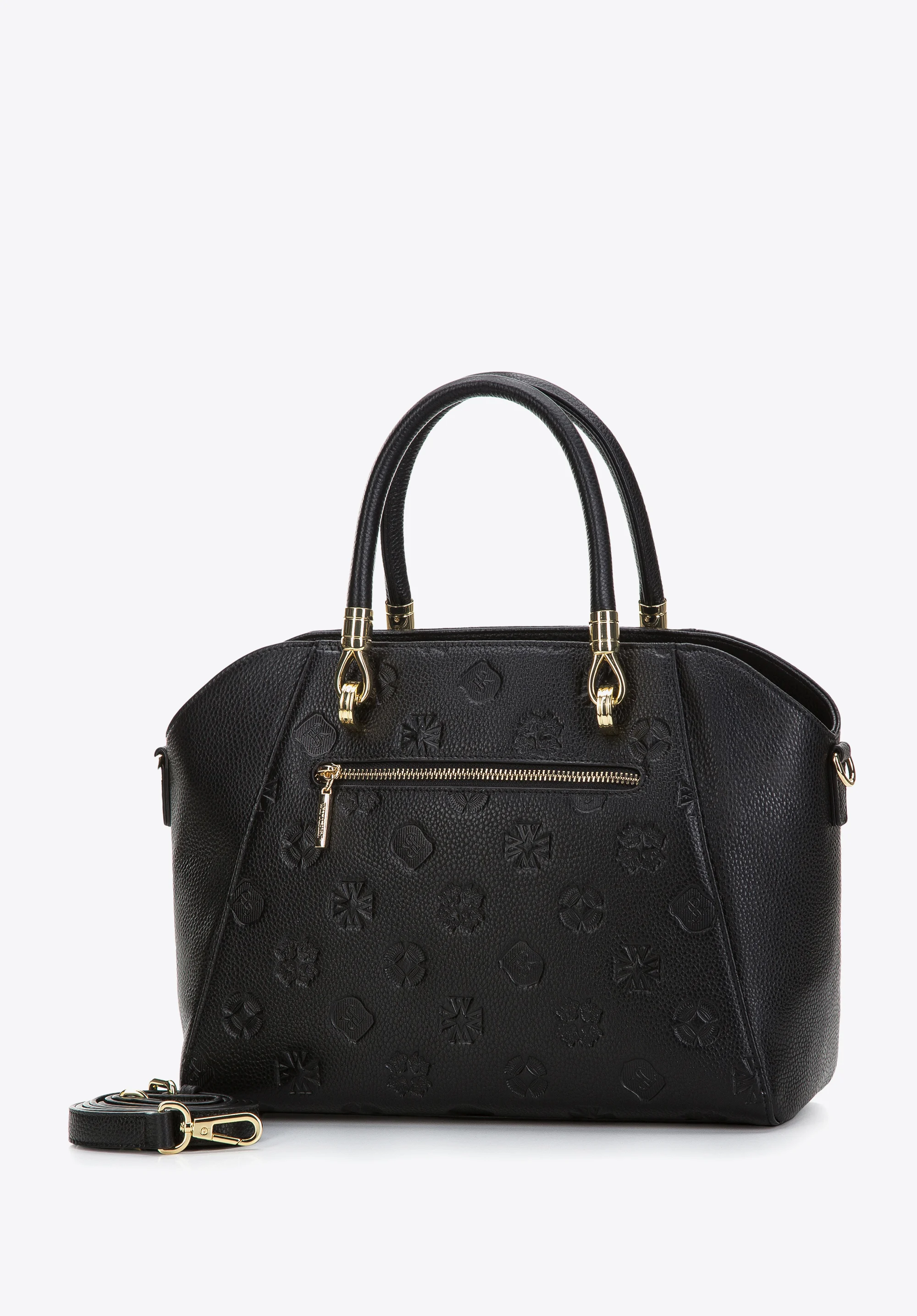 Torebka kuferek skórzana w monogram