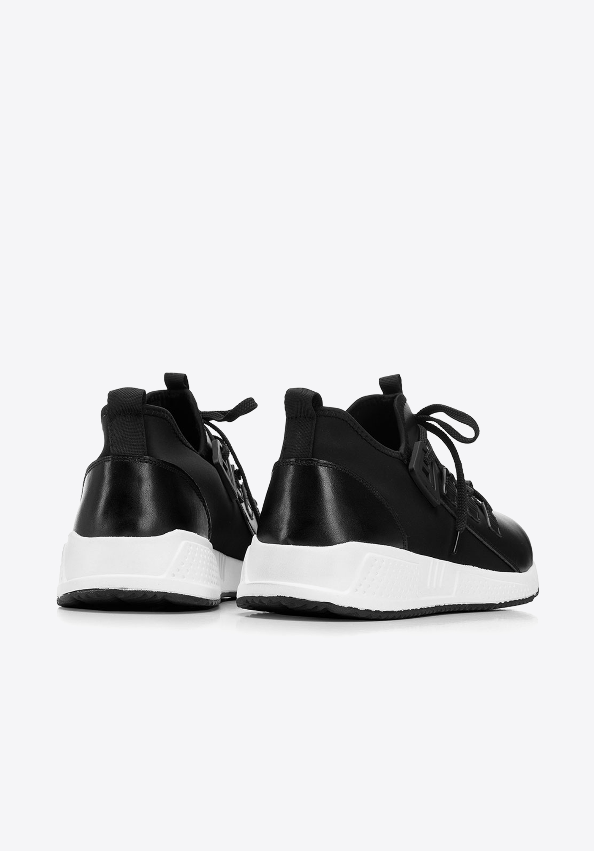 Męskie sneakersy ze skóry i tkaniny