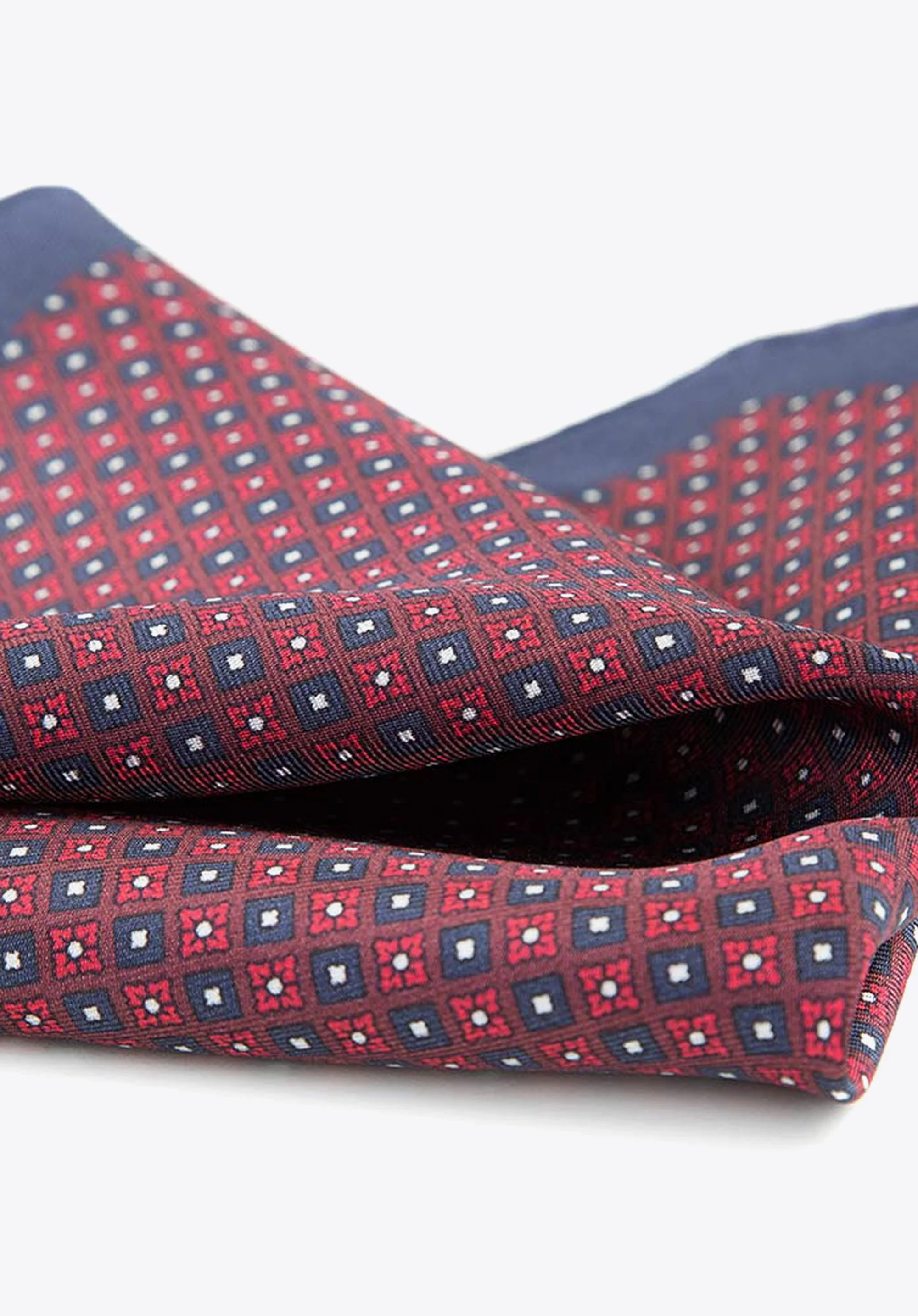 Poszetka z jedwabiu wzorzysta duża